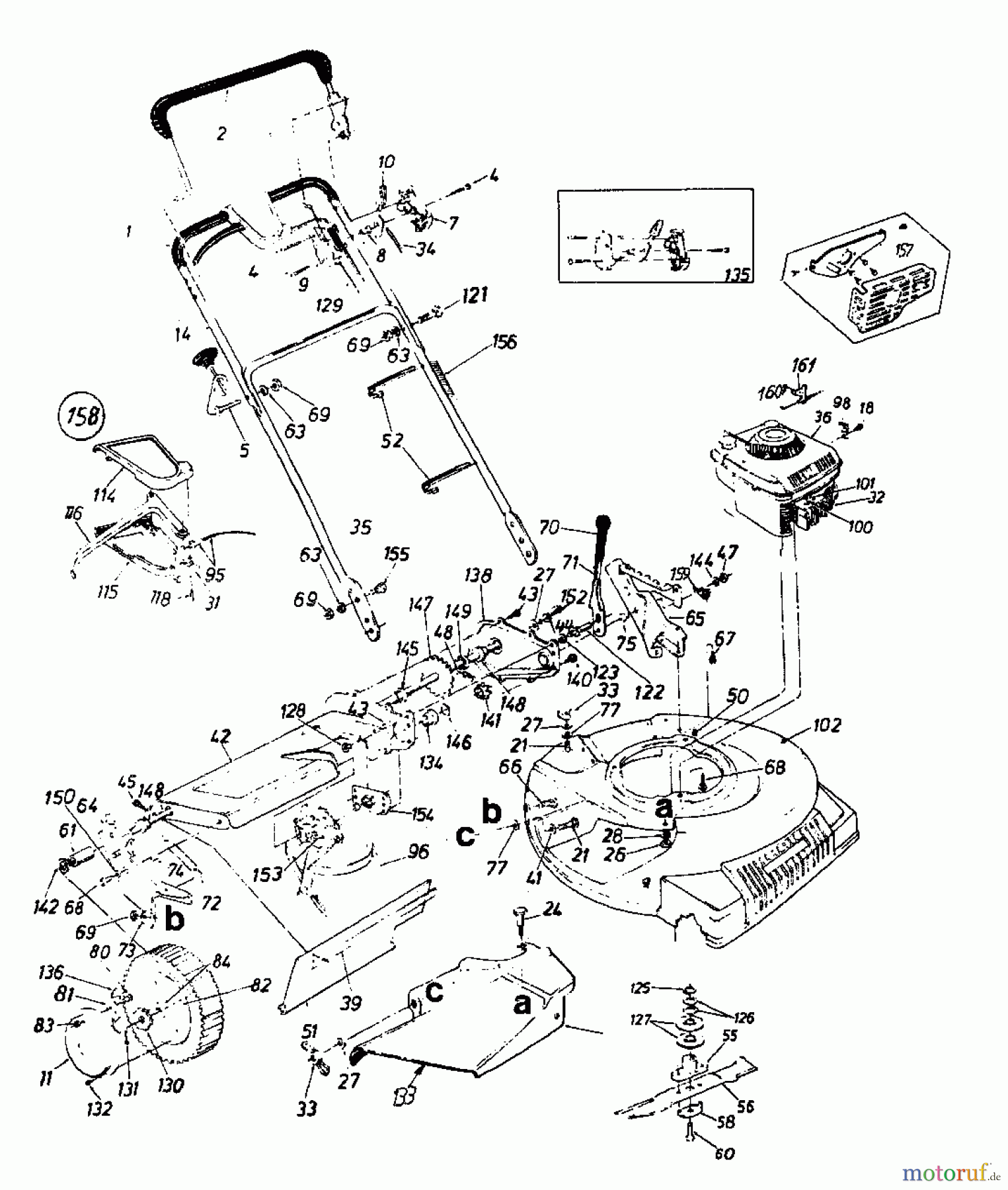  MTD Petrol mower self propelled ROTOMAX  53 S 129-8720  (1989) Basic machine