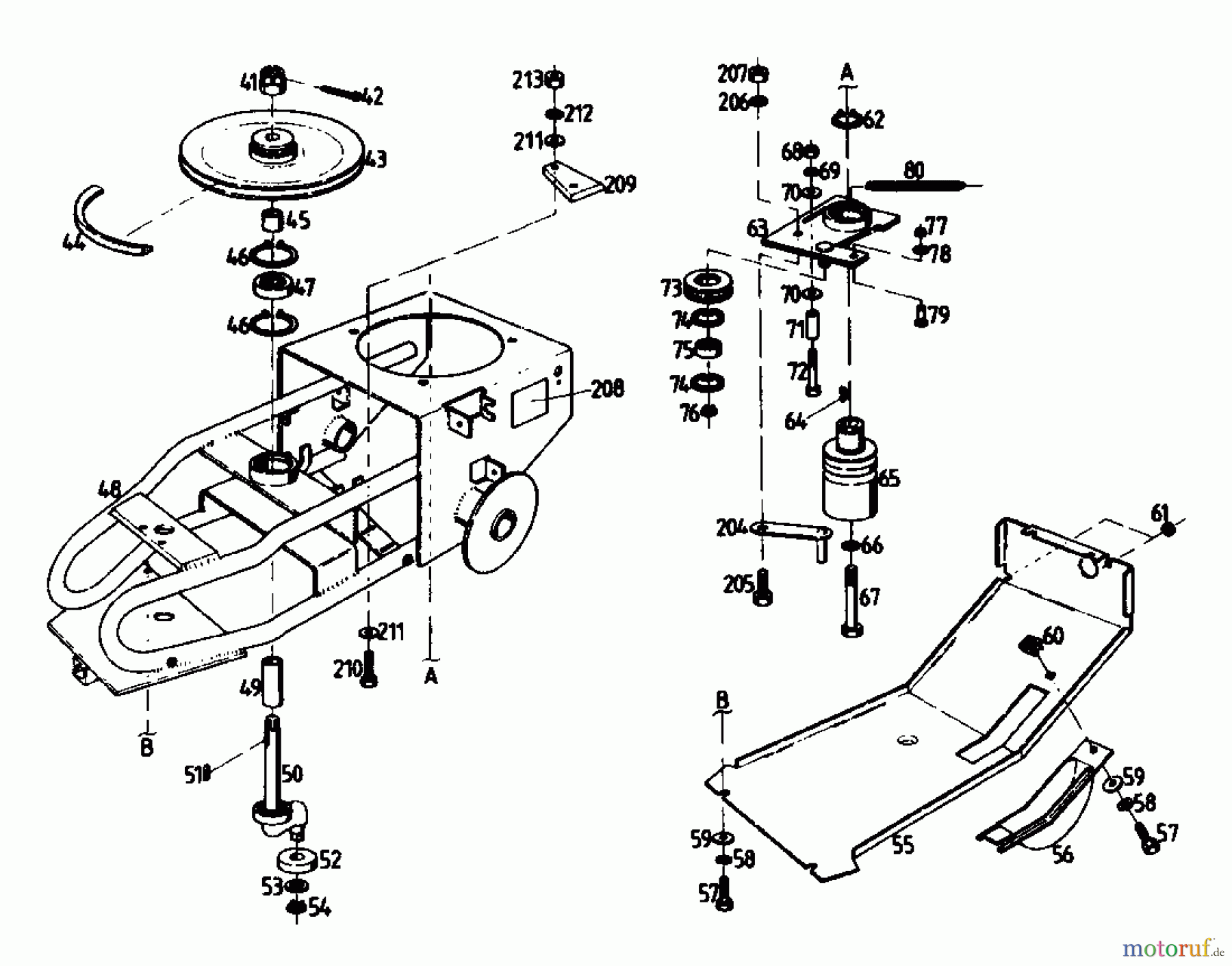  Gutbrod Cutter bar mower BM 710 07515.01  (1988) Cutting drive