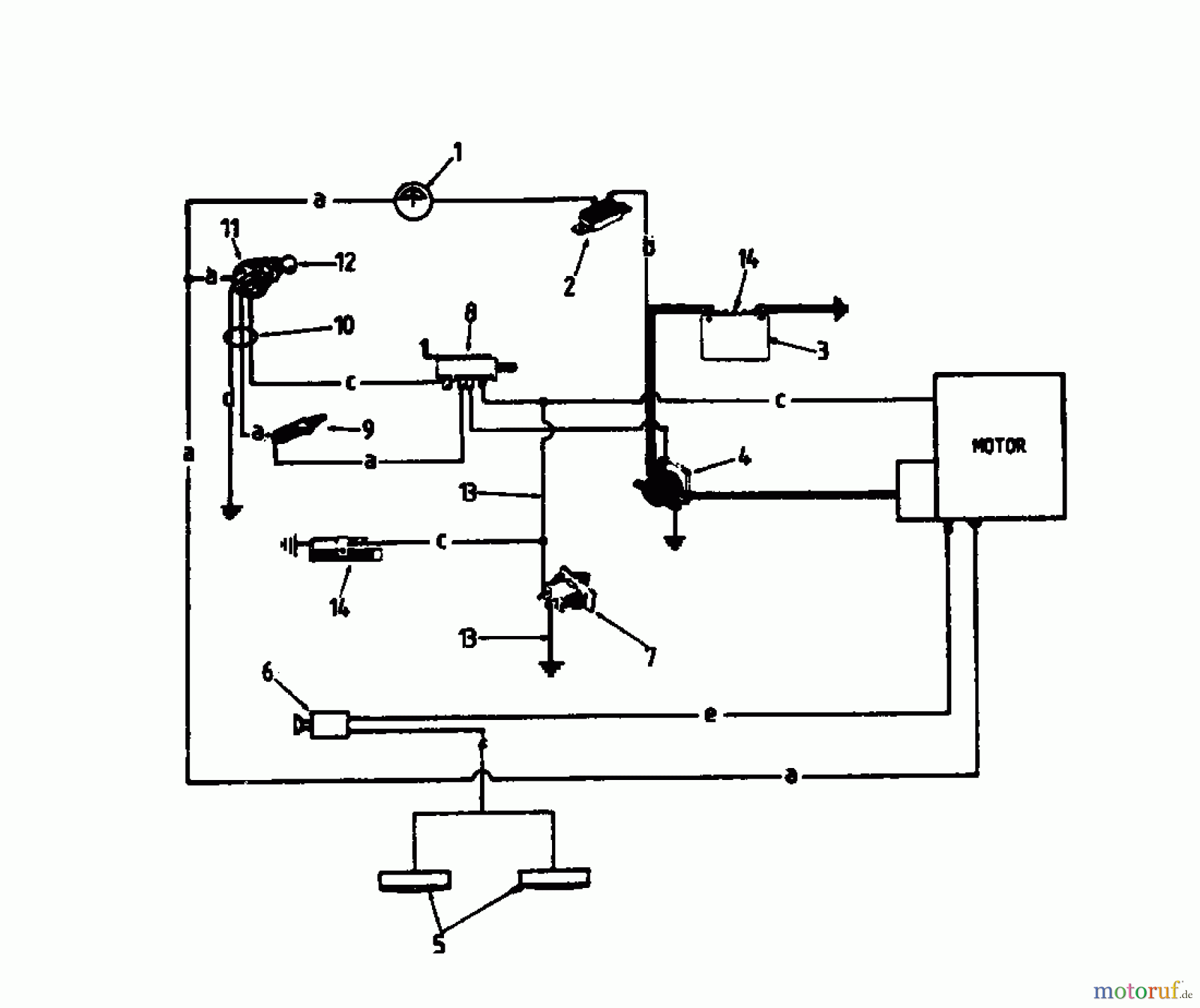  Gutbrod Lawn tractors 810 HEBS 02651.03  (1988) Wiring diagram