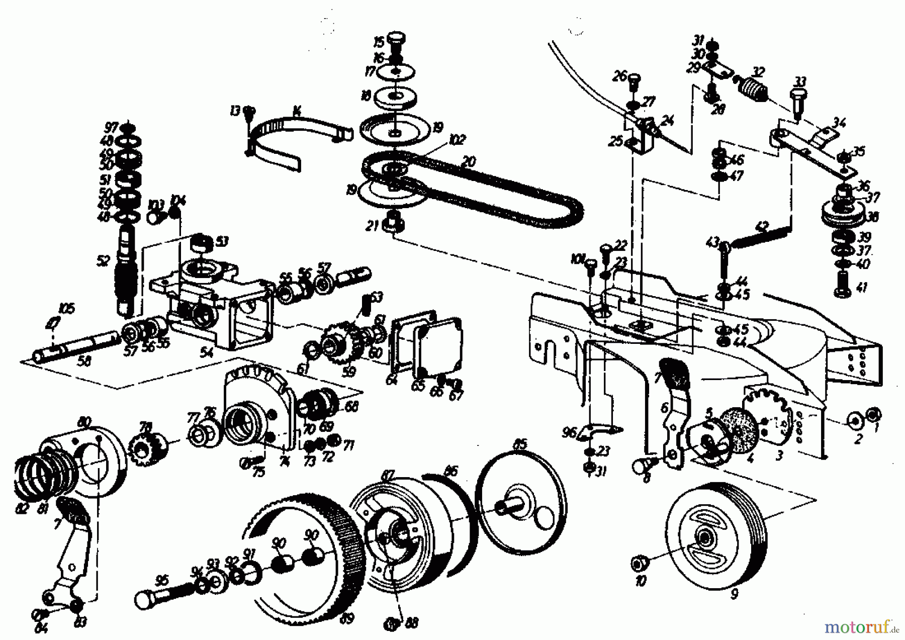  Gutbrod Petrol mower self propelled SB 51 R 02608.04  (1989) Basic machine