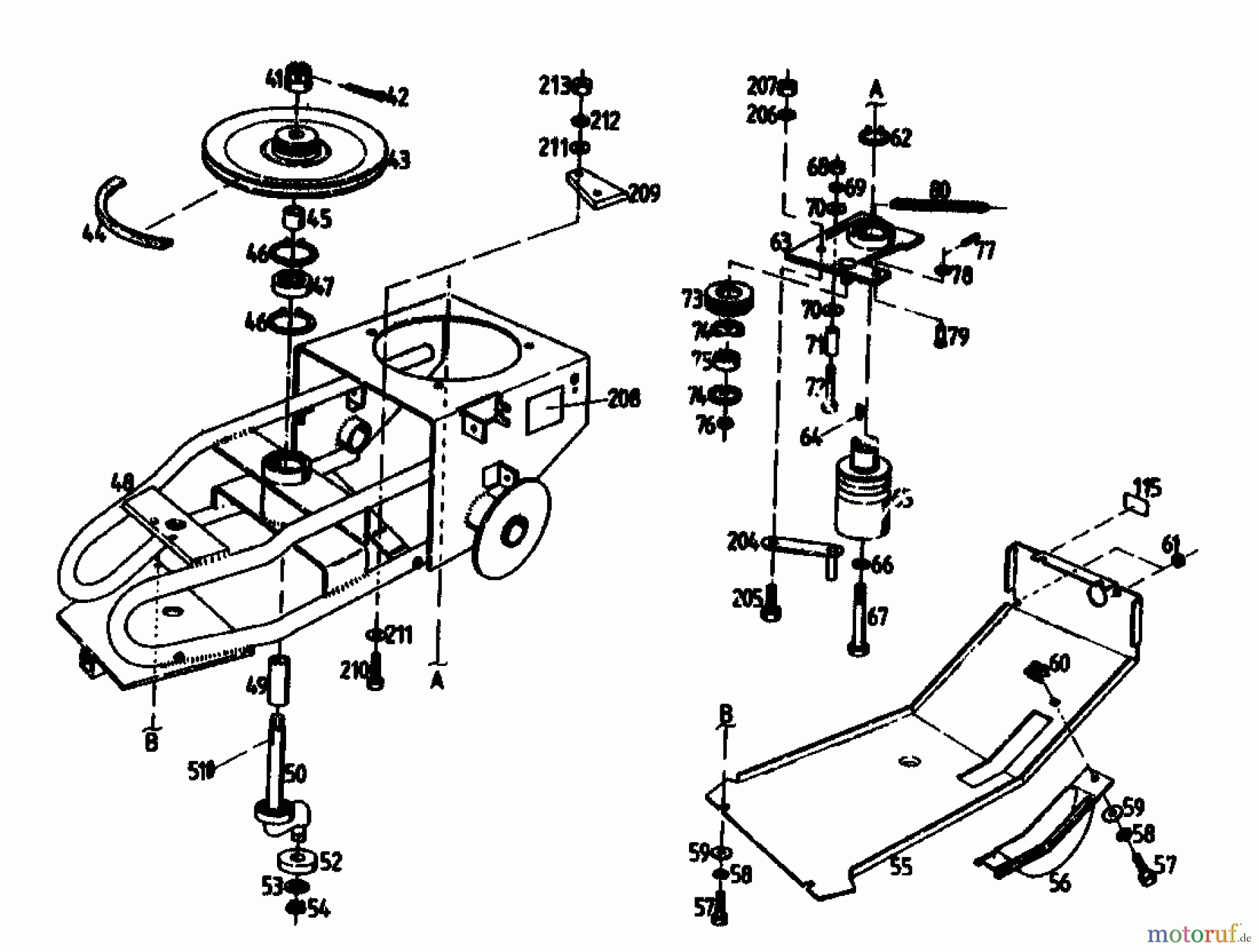  Gutbrod Cutter bar mower BM 710 07515.01  (1989) Cutting drive