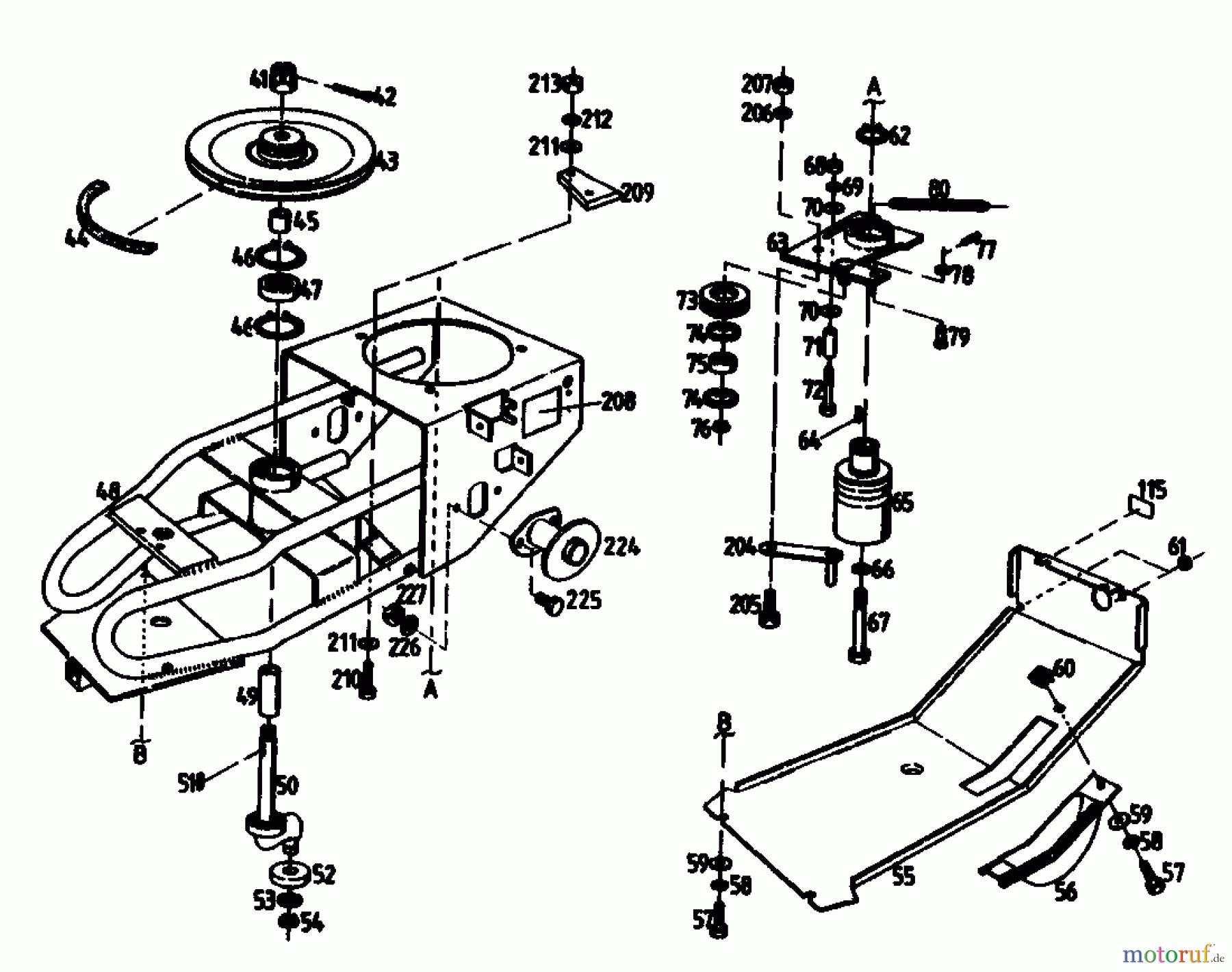  Gutbrod Cutter bar mower BM 710 07515.02  (1989) Cutting drive