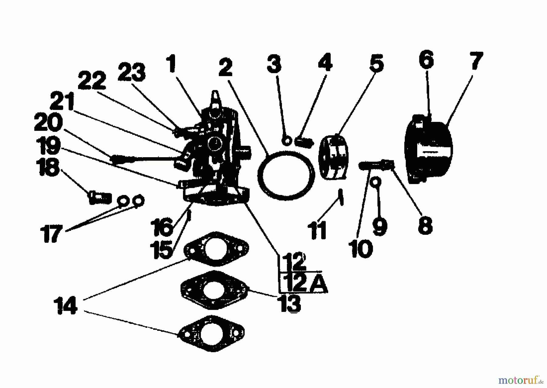  Gutbrod Cutter bar mower BM 100 4/BS 07507.02  (1989) Carburetor