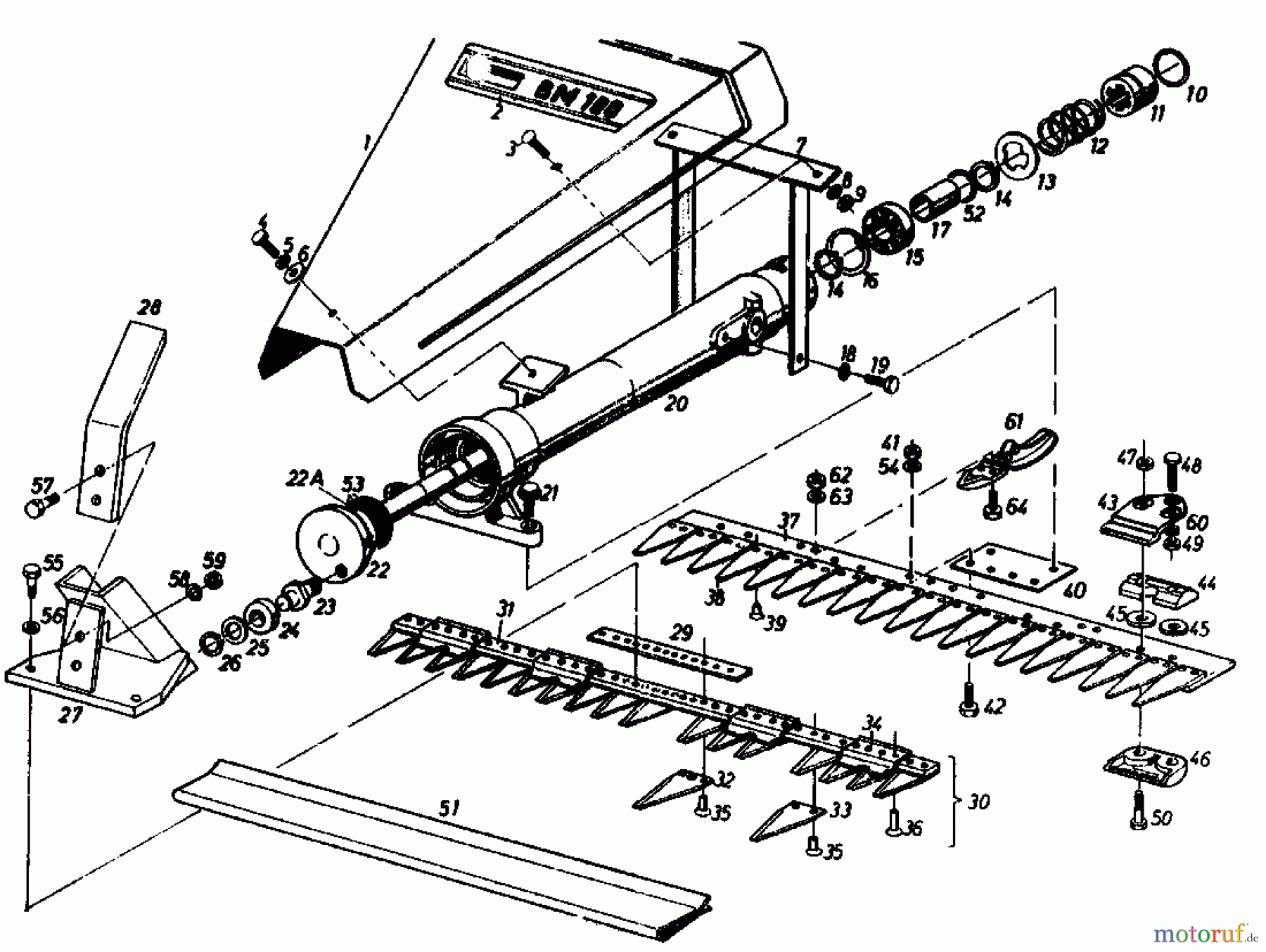  Gutbrod Cutter bar mower BM 100-2/G 07507.01  (1989) Cutter bar