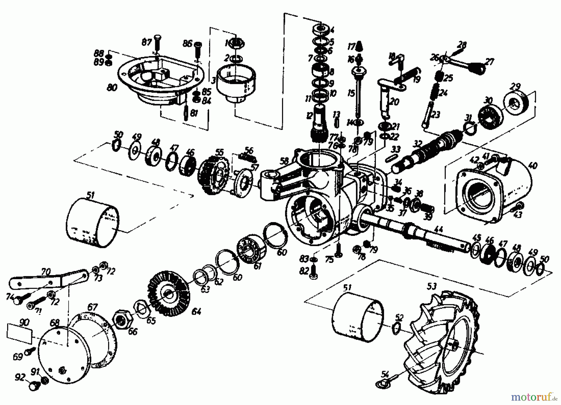  Gutbrod Cutter bar mower BM 100 4/BS 07507.02  (1989) Gearbox