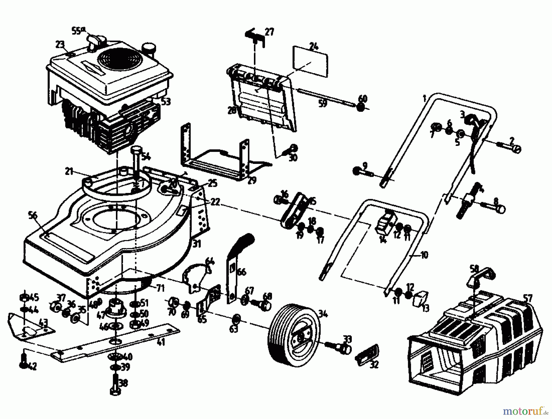  Gutbrod Petrol mower TURBO B-Q 02893.03  (1989) Basic machine