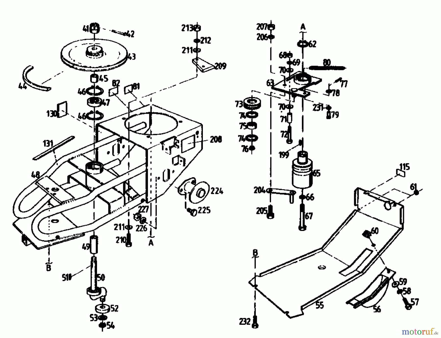  Gutbrod Cutter bar mower BM 710 07515.03  (1991) Cutting drive