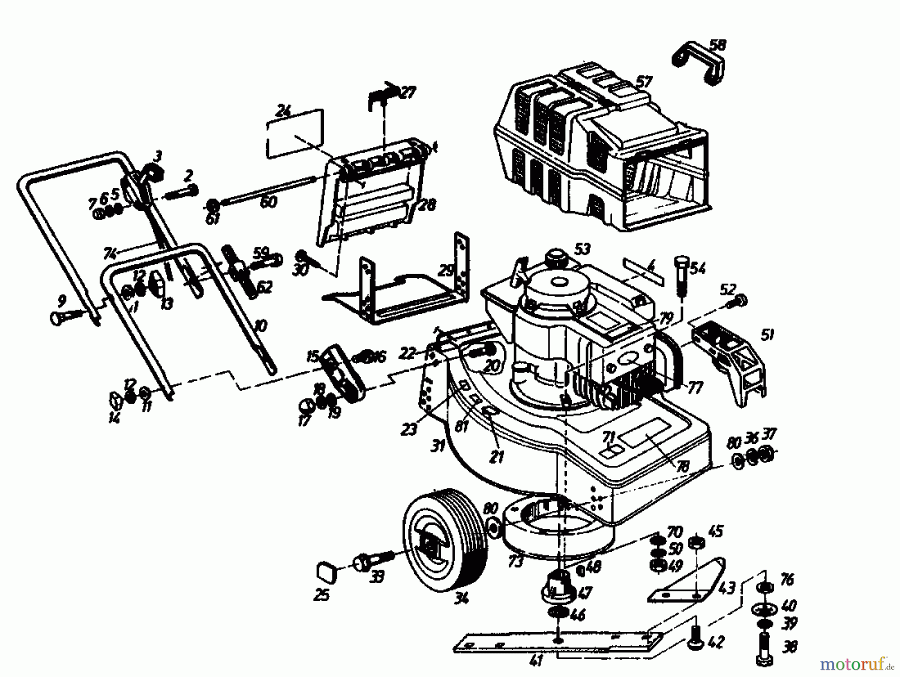  Golf Petrol mower 345 H 4 02842.01  (1991) Basic machine