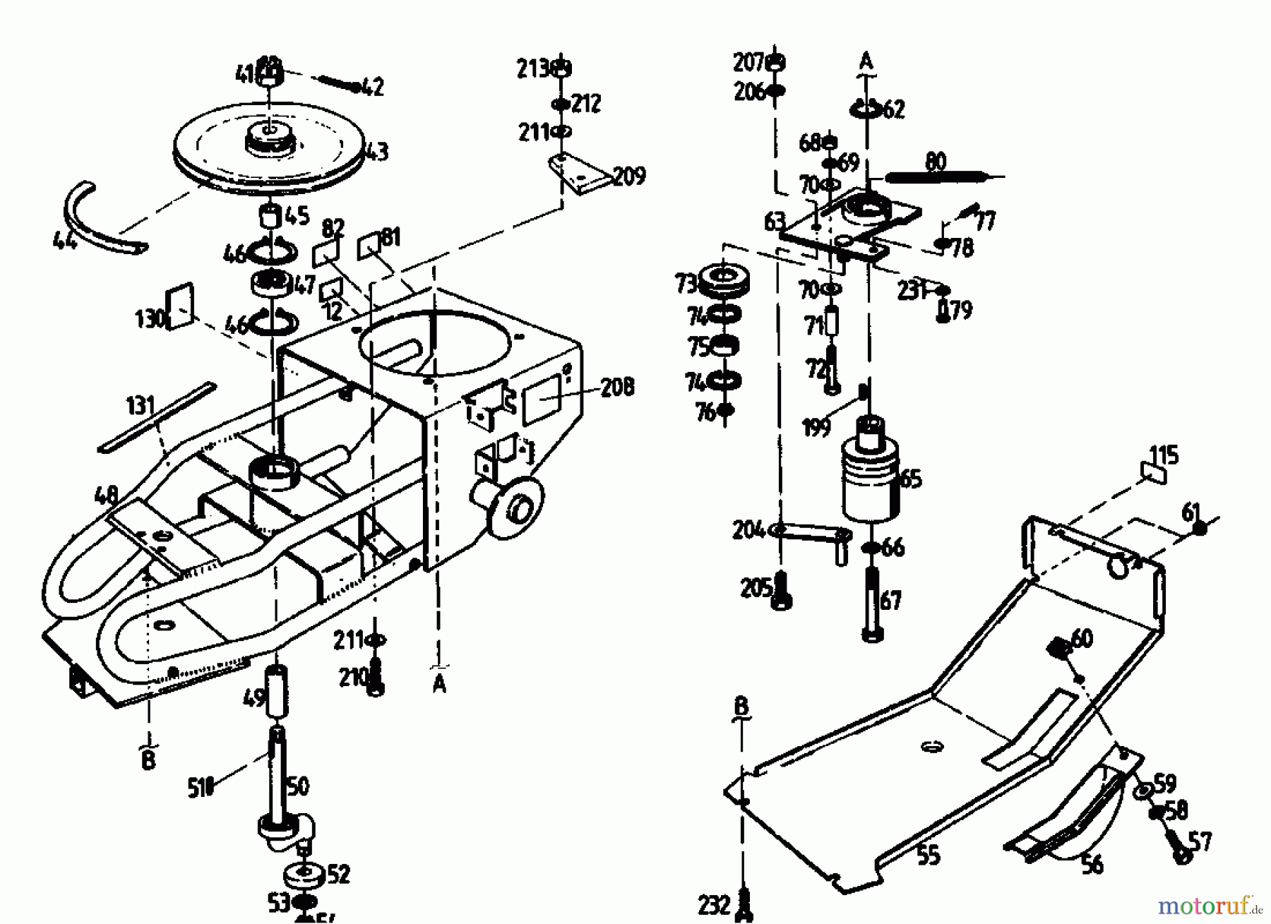  Gutbrod Cutter bar mower BM 710 07515.03  (1992) Cutting drive
