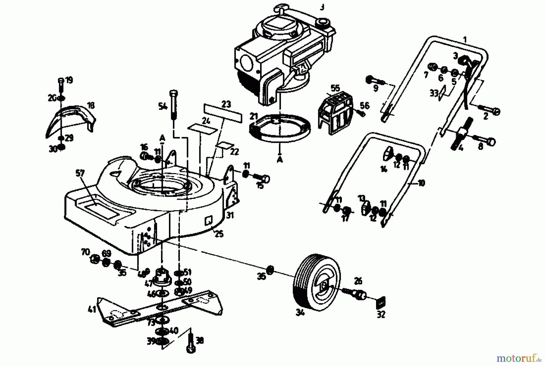  Golf Petrol mower 248 S 4 02670.01  (1992) Basic machine