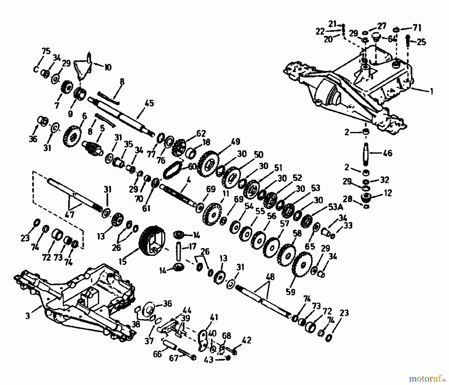  Gutbrod Lawn tractors RSB 100-12 04015.02  (1992) Gearbox