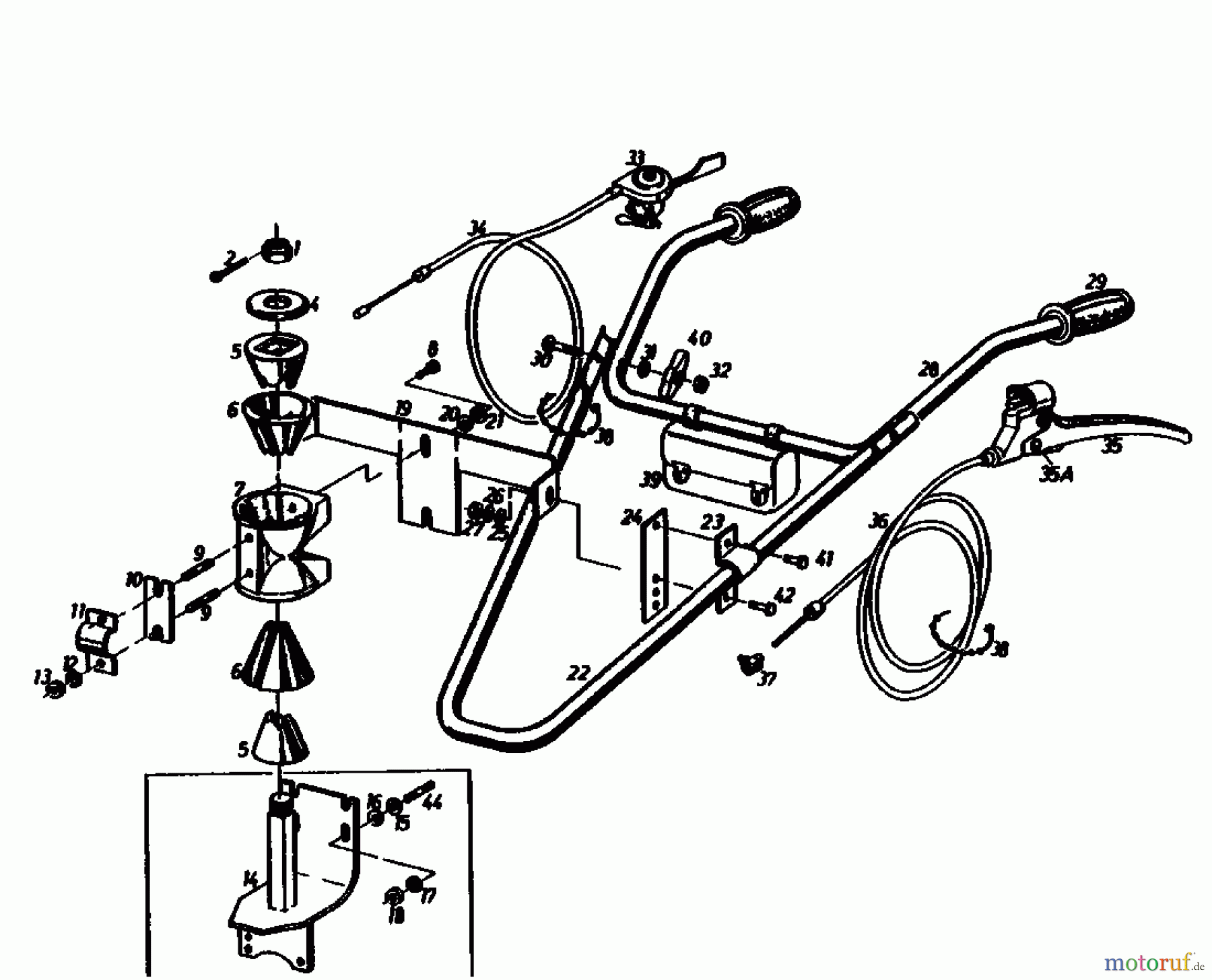  Gutbrod Cutter bar mower BM 100-2/G 07507.01  (1992) Handle