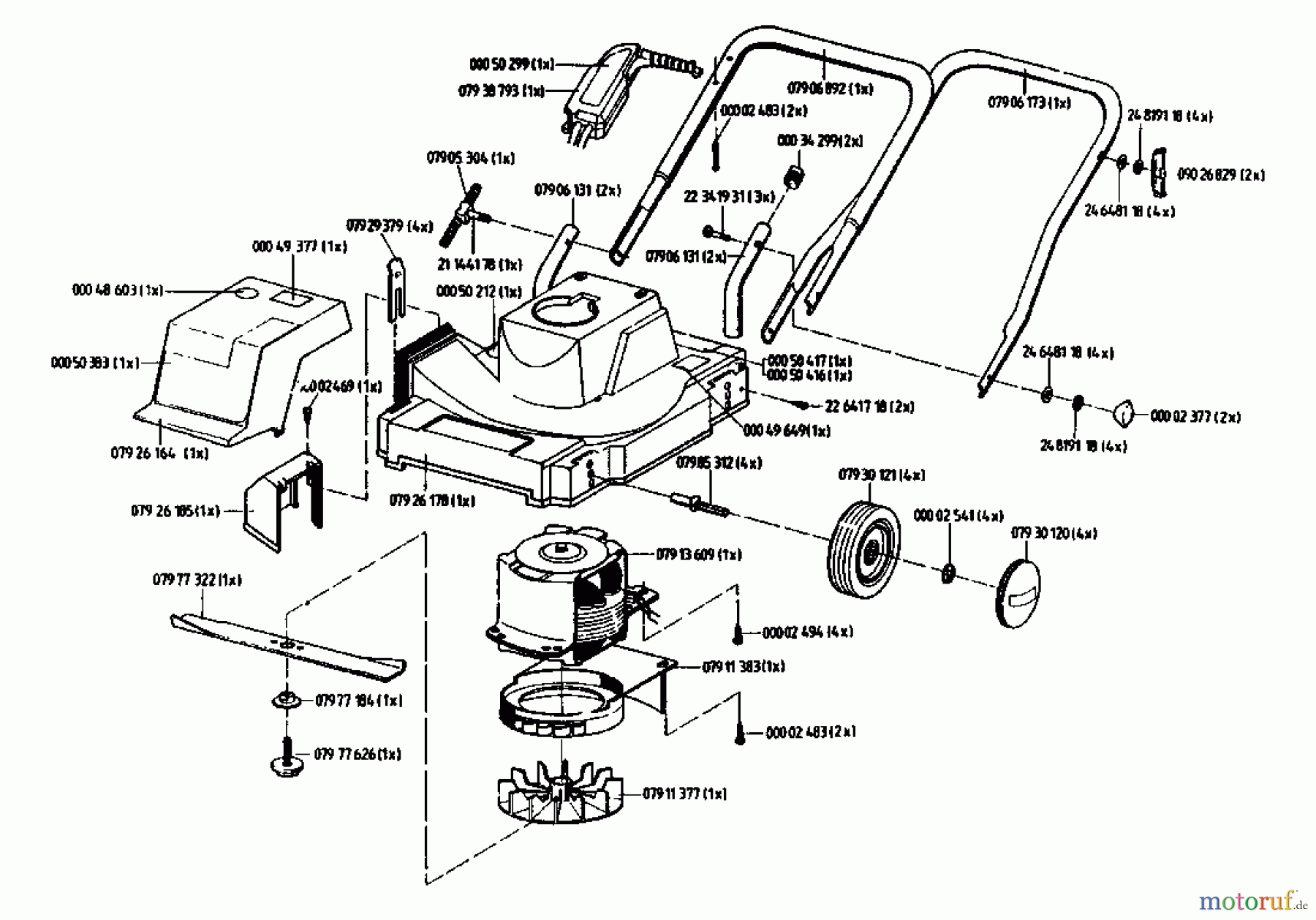  Golf Electric mower 130 SE 02804.01  (1993) Basic machine