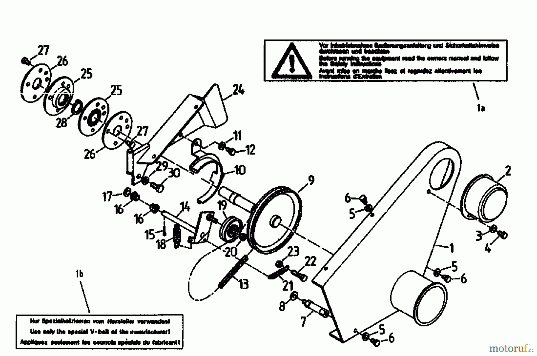  Gutbrod Cutter bar mower BM 107 07517.03  (1994) Cutting drive