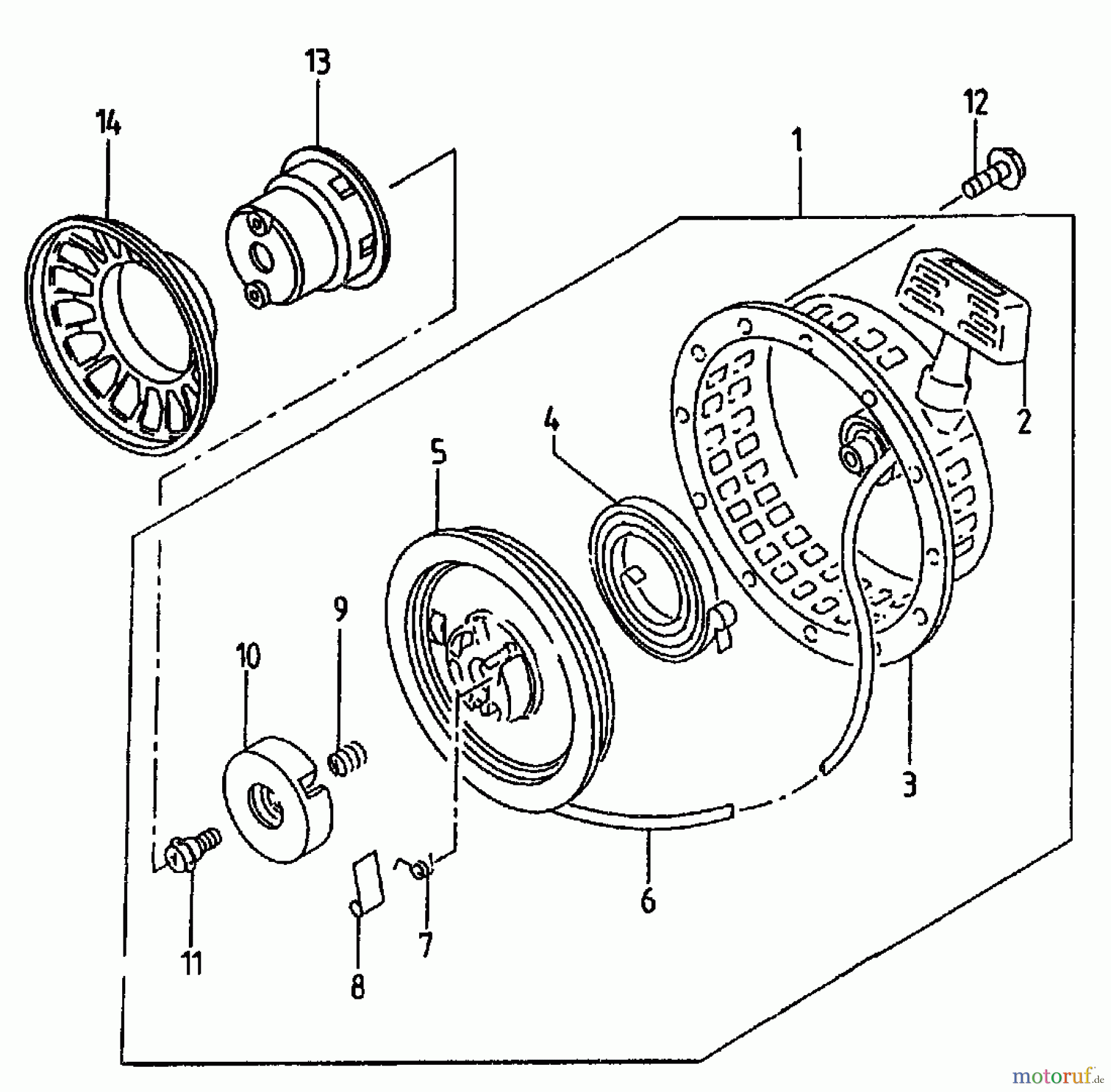  Gutbrod Cutter bar mower BM 107 07517.05  (1995) Recoil starter