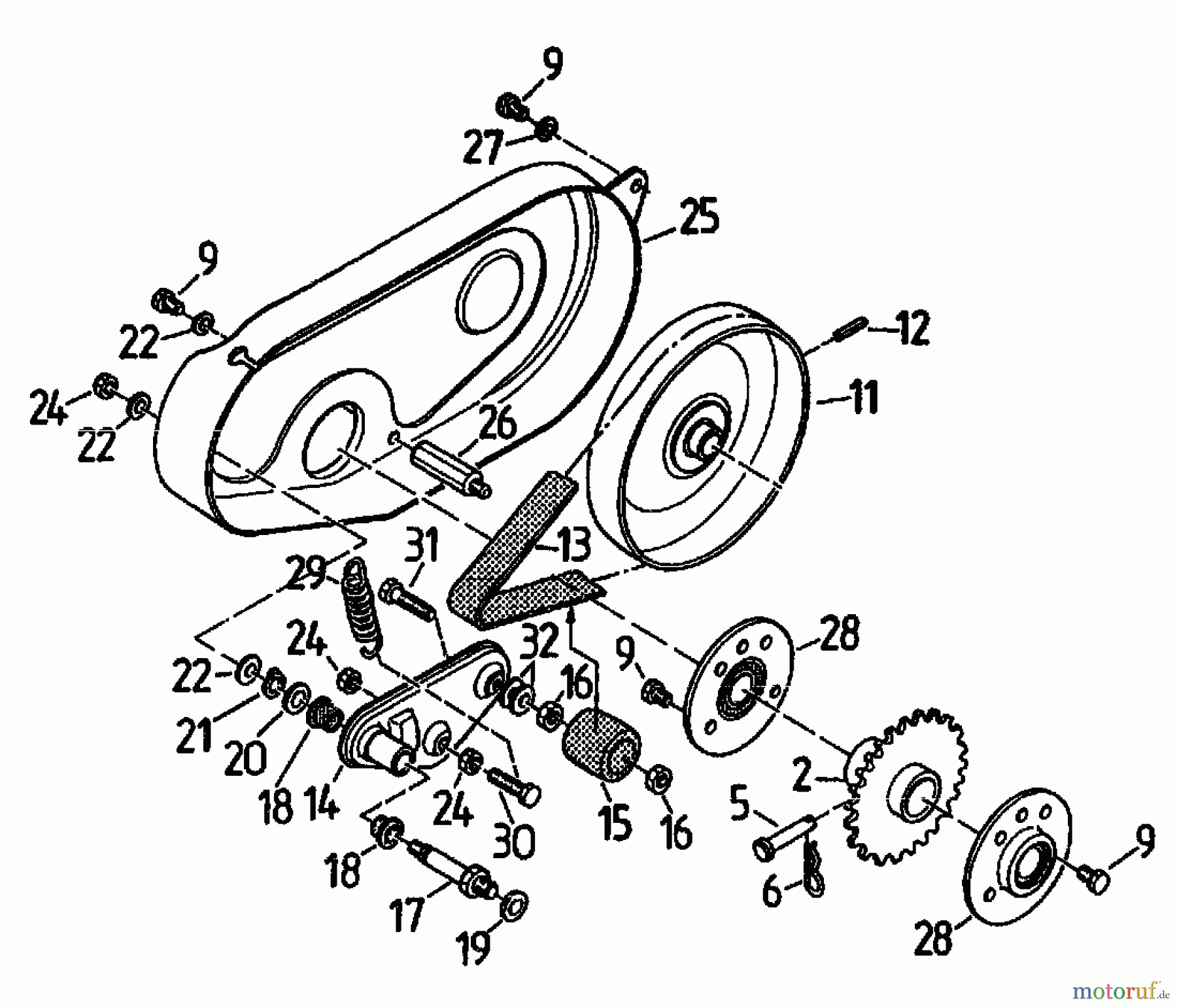  Gutbrod Cutter bar mower BM 107 07517.05  (1995) Drive system