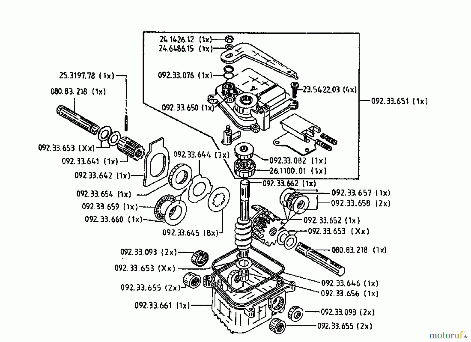  Gutbrod Cutter bar mower BM 700 07510.04  (1995) Gearbox