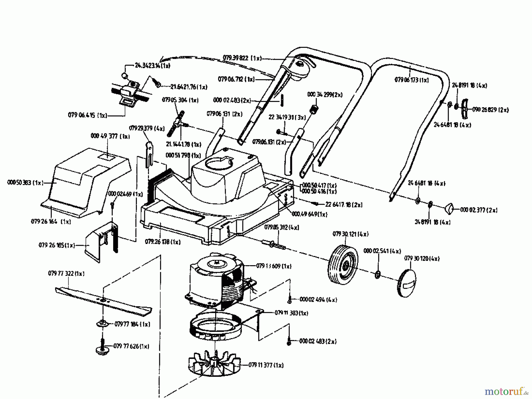 Golf Electric mower 130 SE 02804.01  (1995) Basic machine