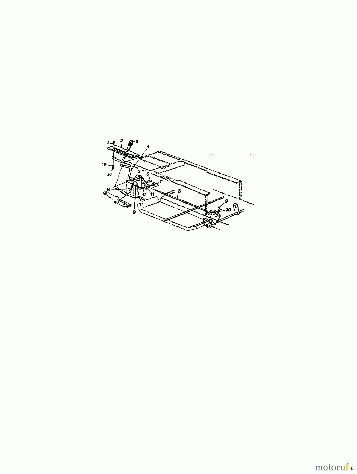  Brill Rasentraktoren (MTD Handelsmarke) Rasentraktoren 76 RTH 134K677C629  (1994) Schalthebel