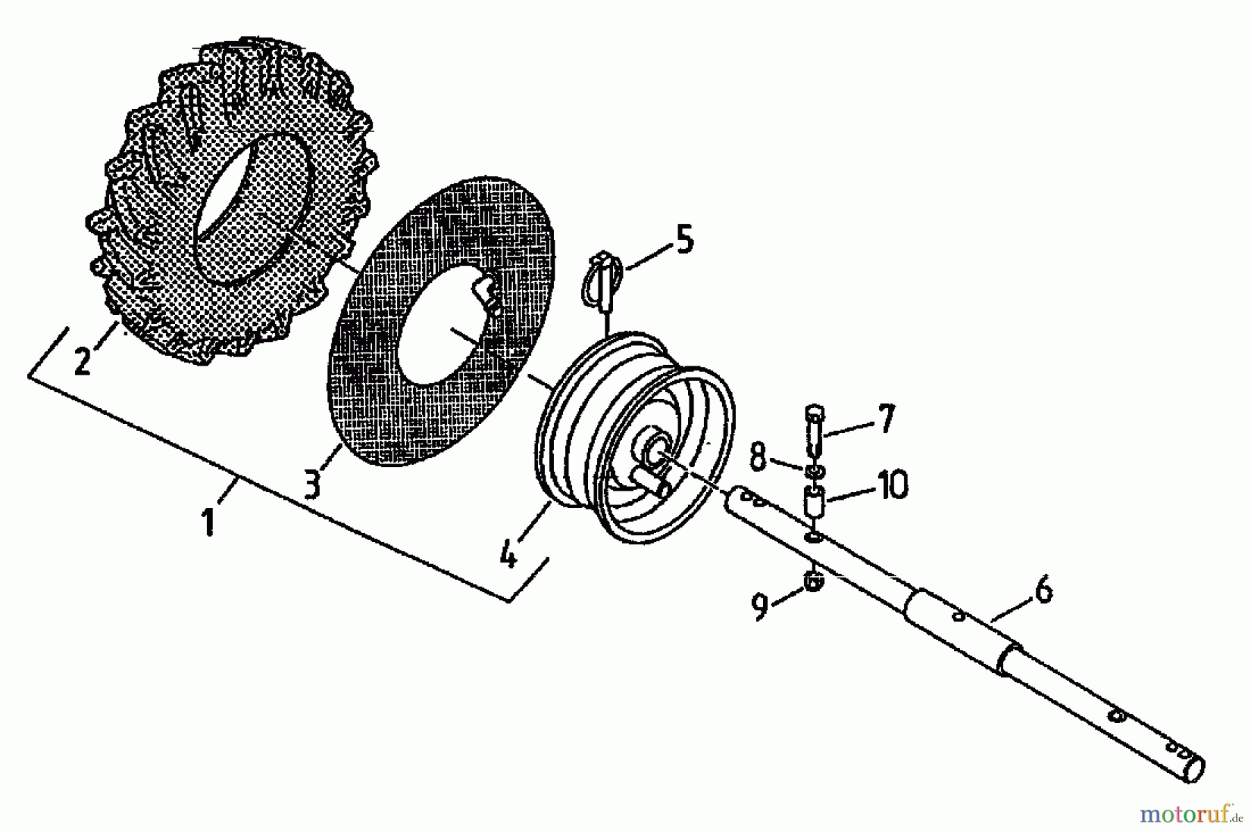  Gutbrod Cutter bar mower BM 107 07517.05  (1996) Axles, Wheels