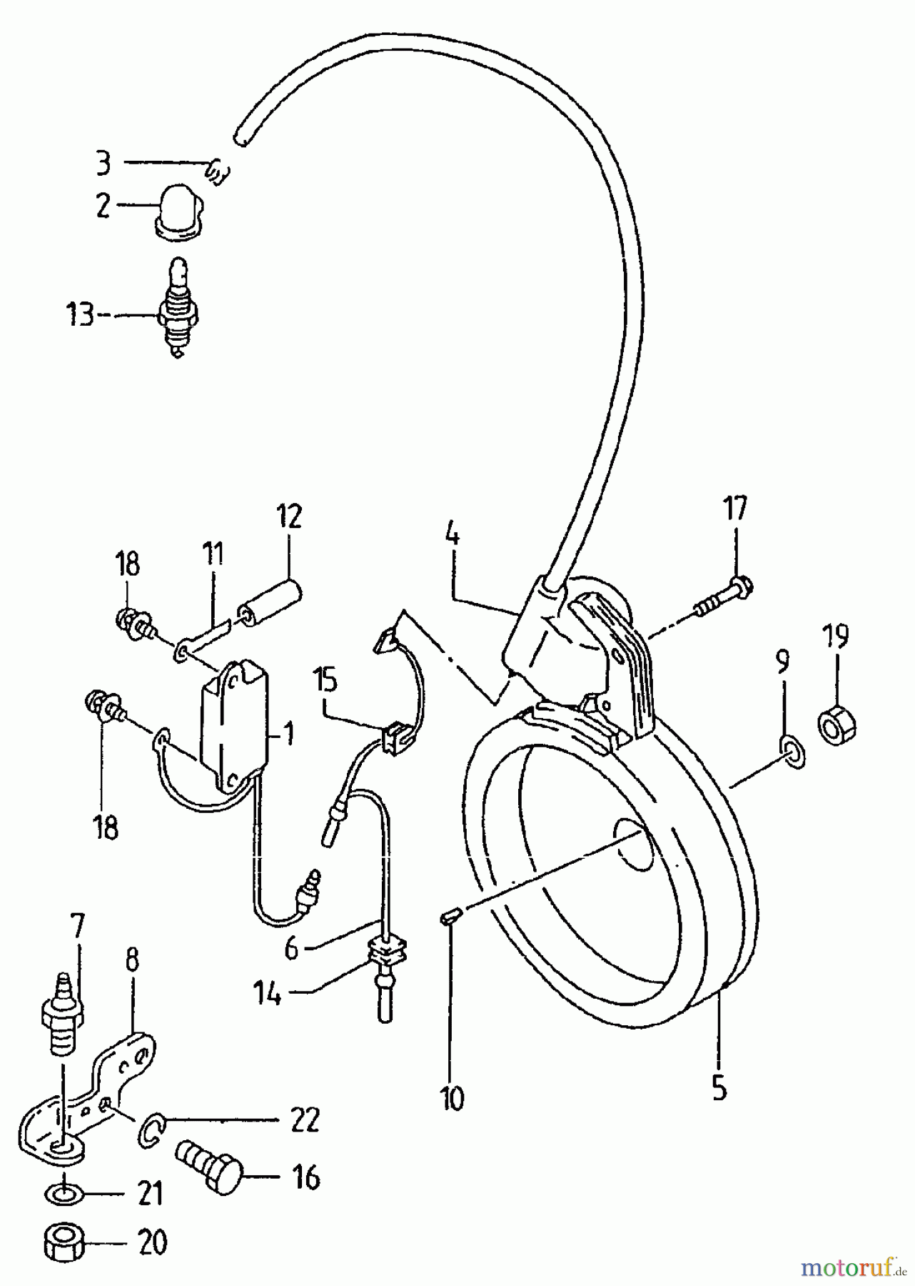  Gutbrod Cutter bar mower BM 107 07517.05  (1996) Flywheel, Ignition