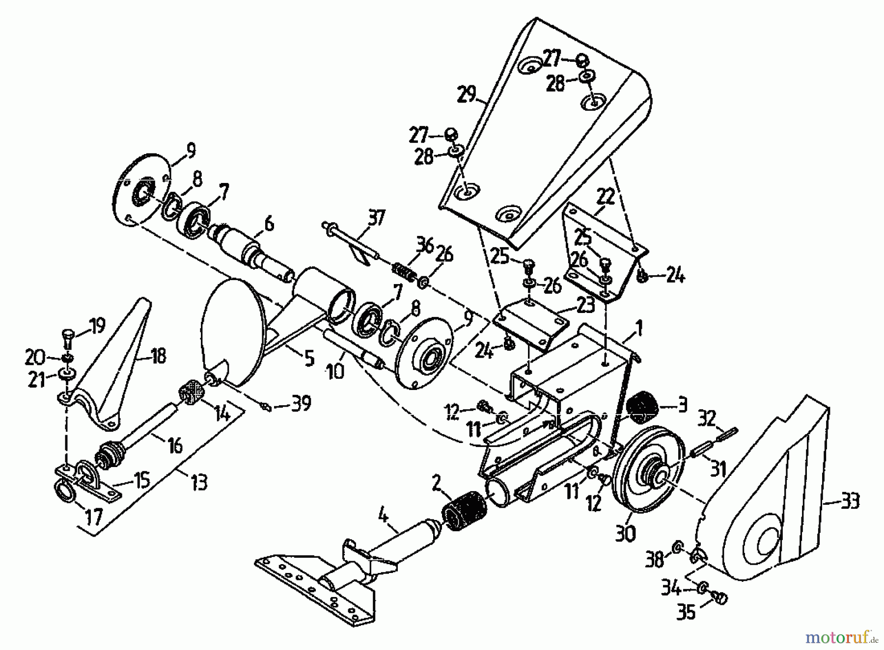  Gutbrod Cutter bar mower BM 107 07517.05  (1996) Cutting drive
