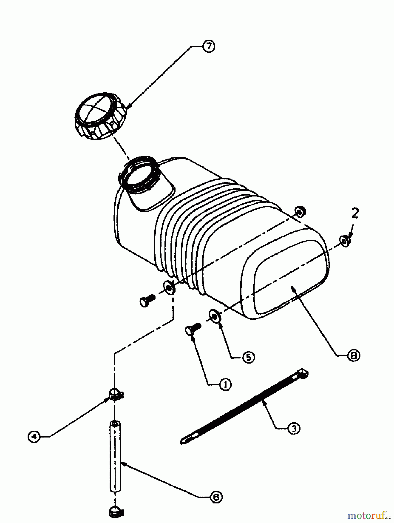  Gutbrod Leaf blower, Blower vac LSH 66-80 04201.04  (1996) Fuel tank