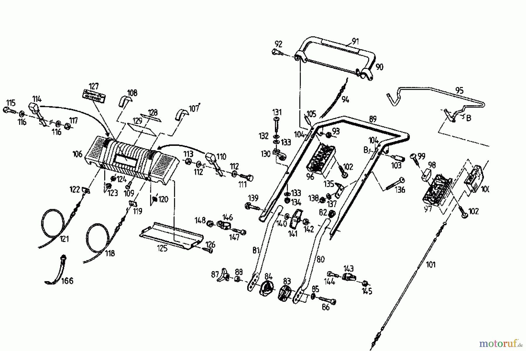  Gutbrod Petrol mower self propelled MH 454 RV 04024.04  (1996) Handle