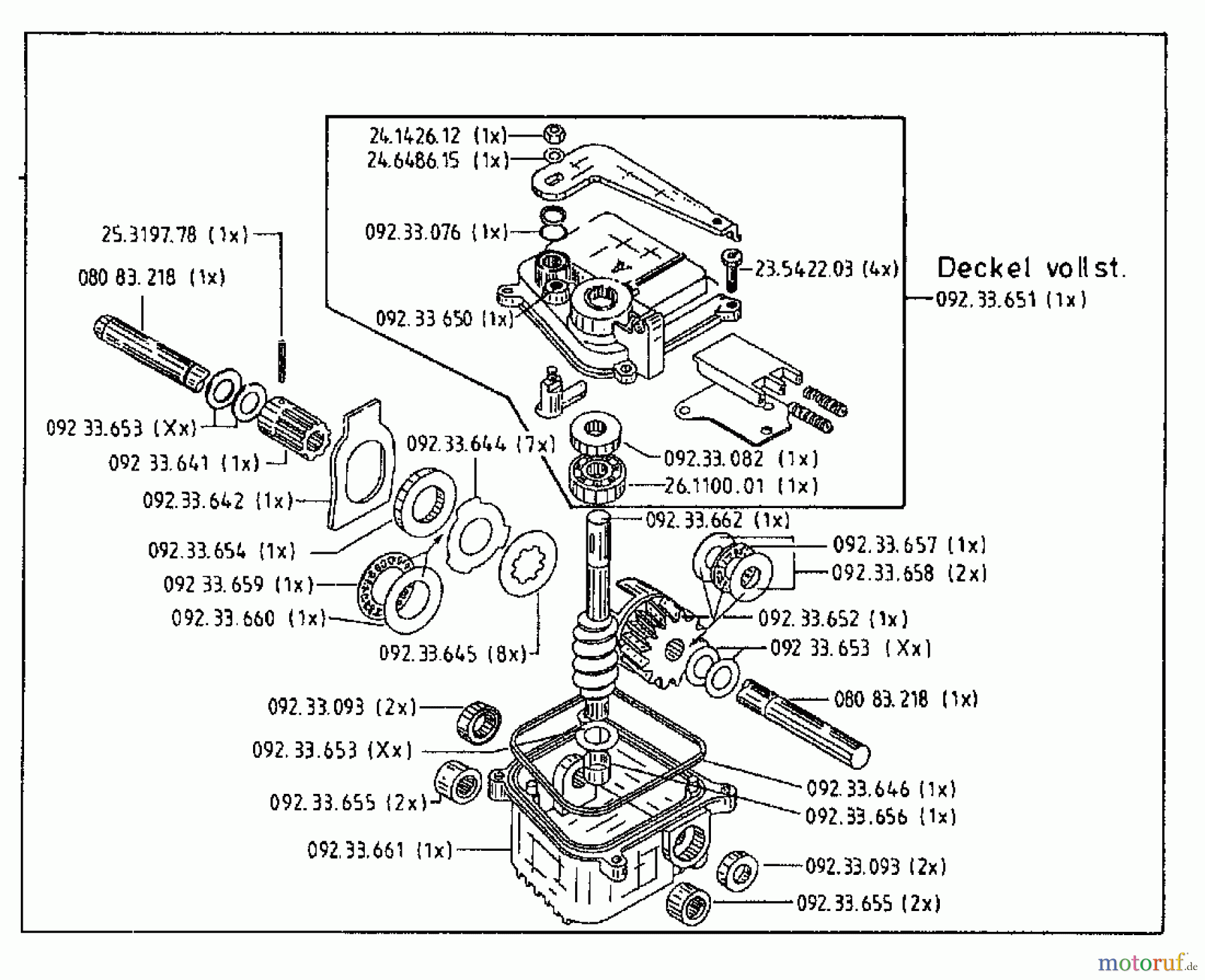  Gutbrod Cutter bar mower BM 700 07510.04  (1996) Gearbox