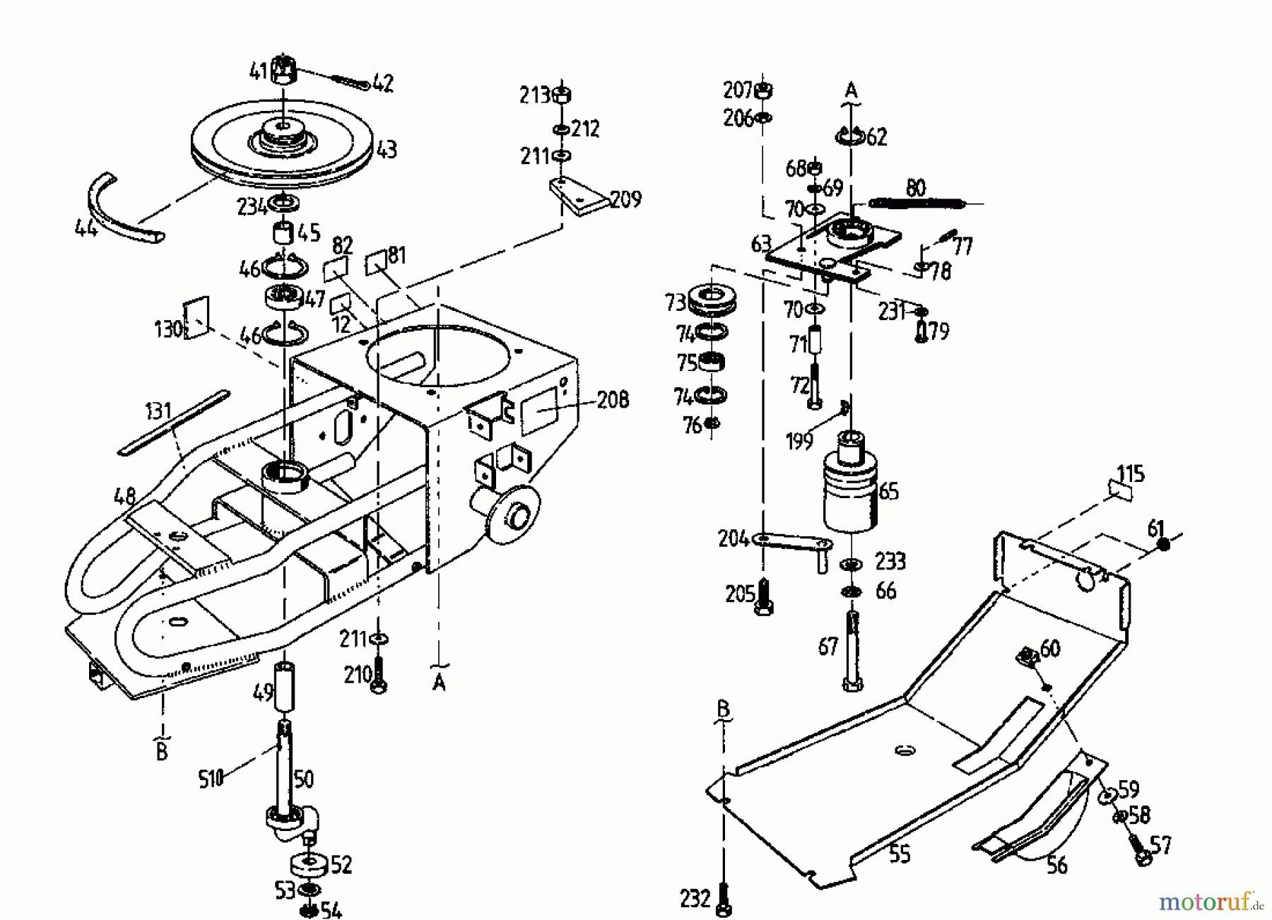  Gutbrod Cutter bar mower BM 710 07515.03  (1996) Cutting drive
