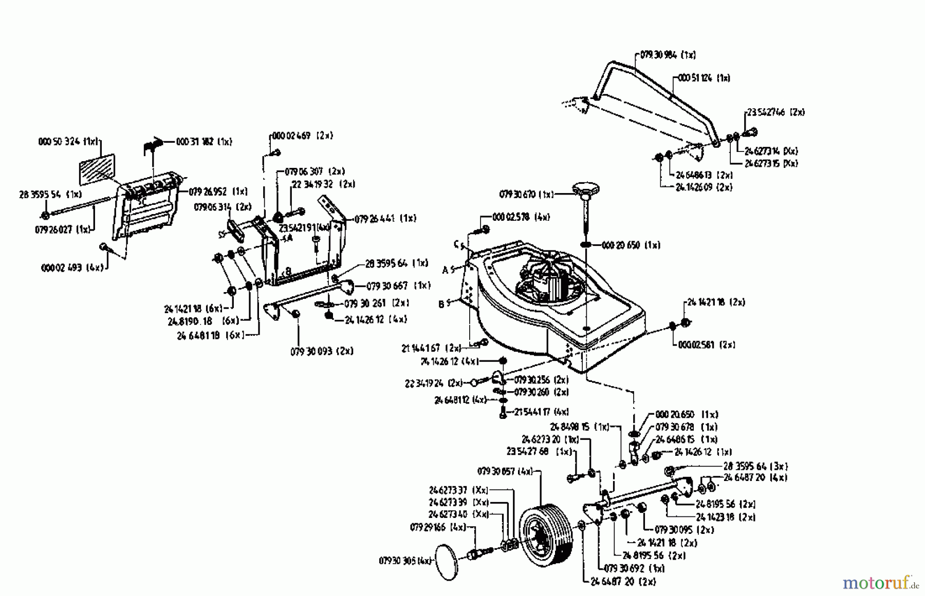  Golf Electric mower 445 HLES 04032.01  (1996) Basic machine