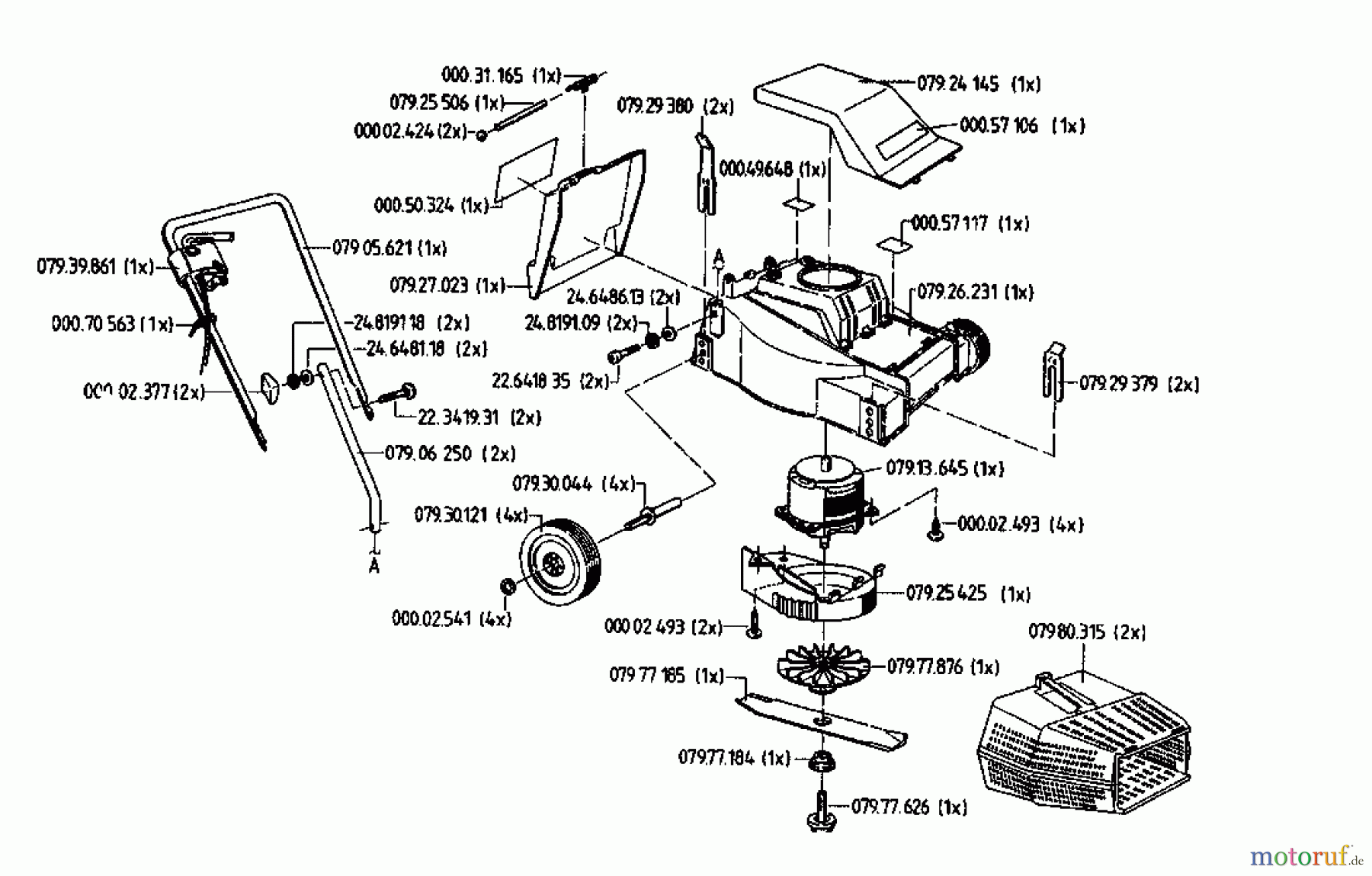 Golf Electric mower Junior 02819.09 (1996) Basic machine