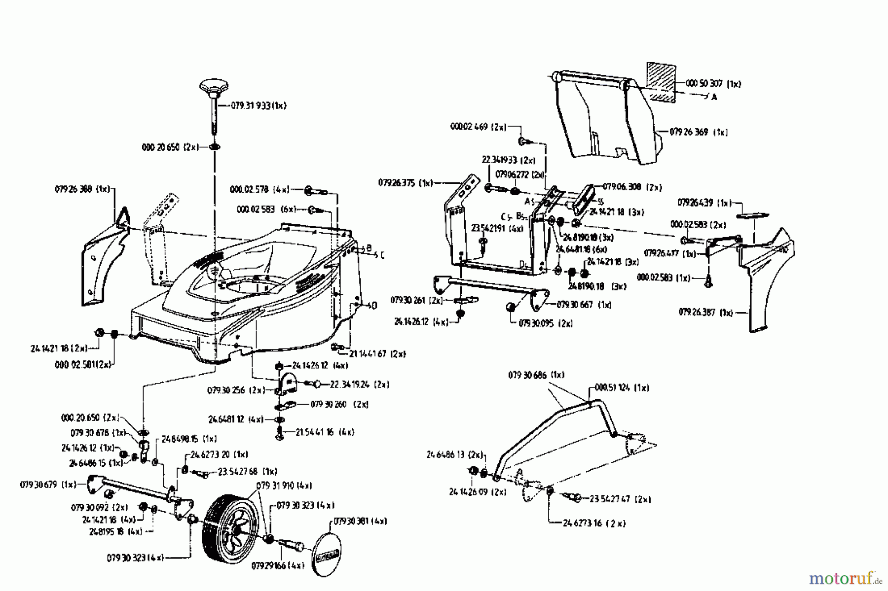  Gutbrod Petrol mower HB 48 L 02814.06  (1996) Basic machine