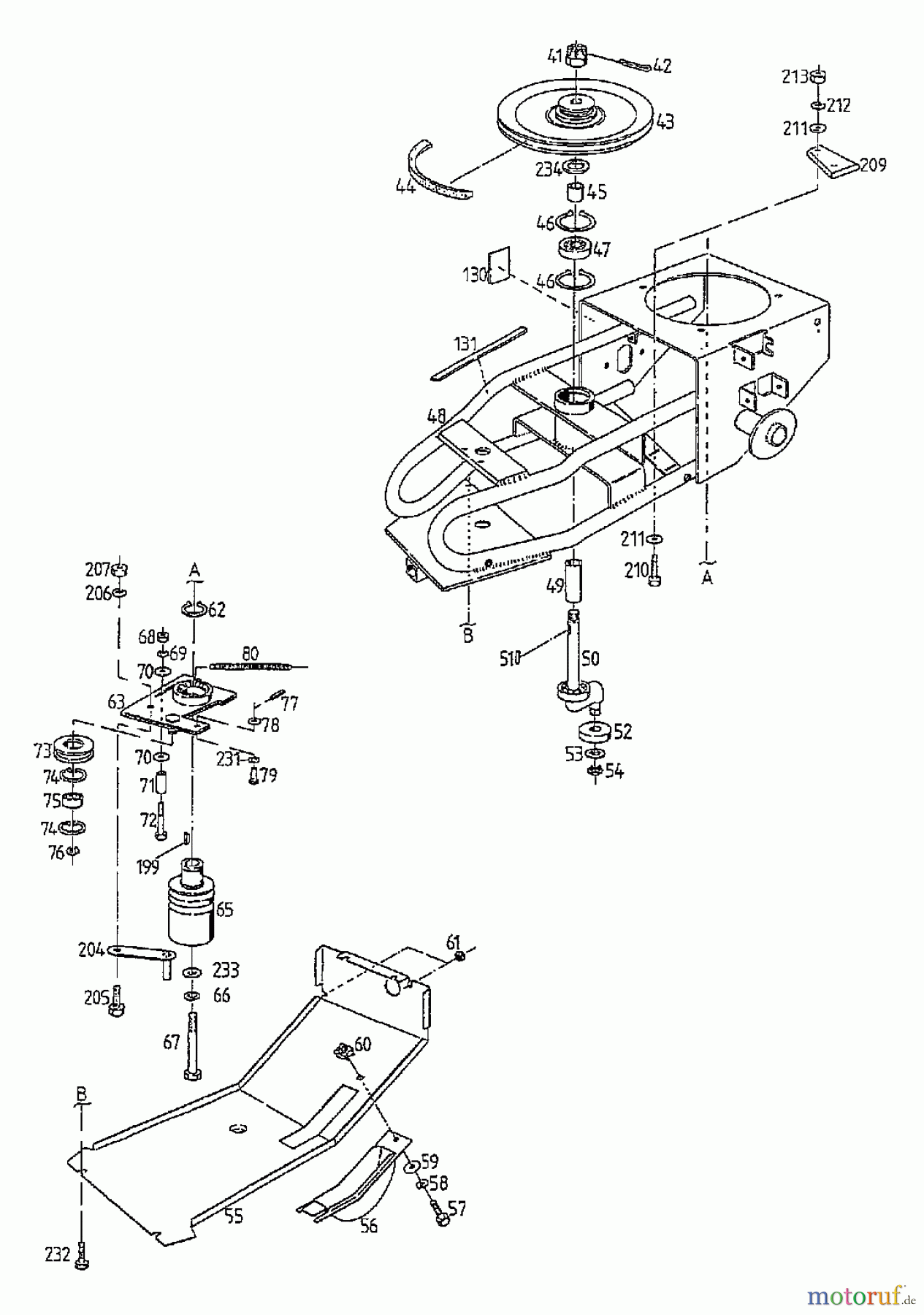  Gutbrod Cutter bar mower BM 710 07515.03  (1997) Cutting drive