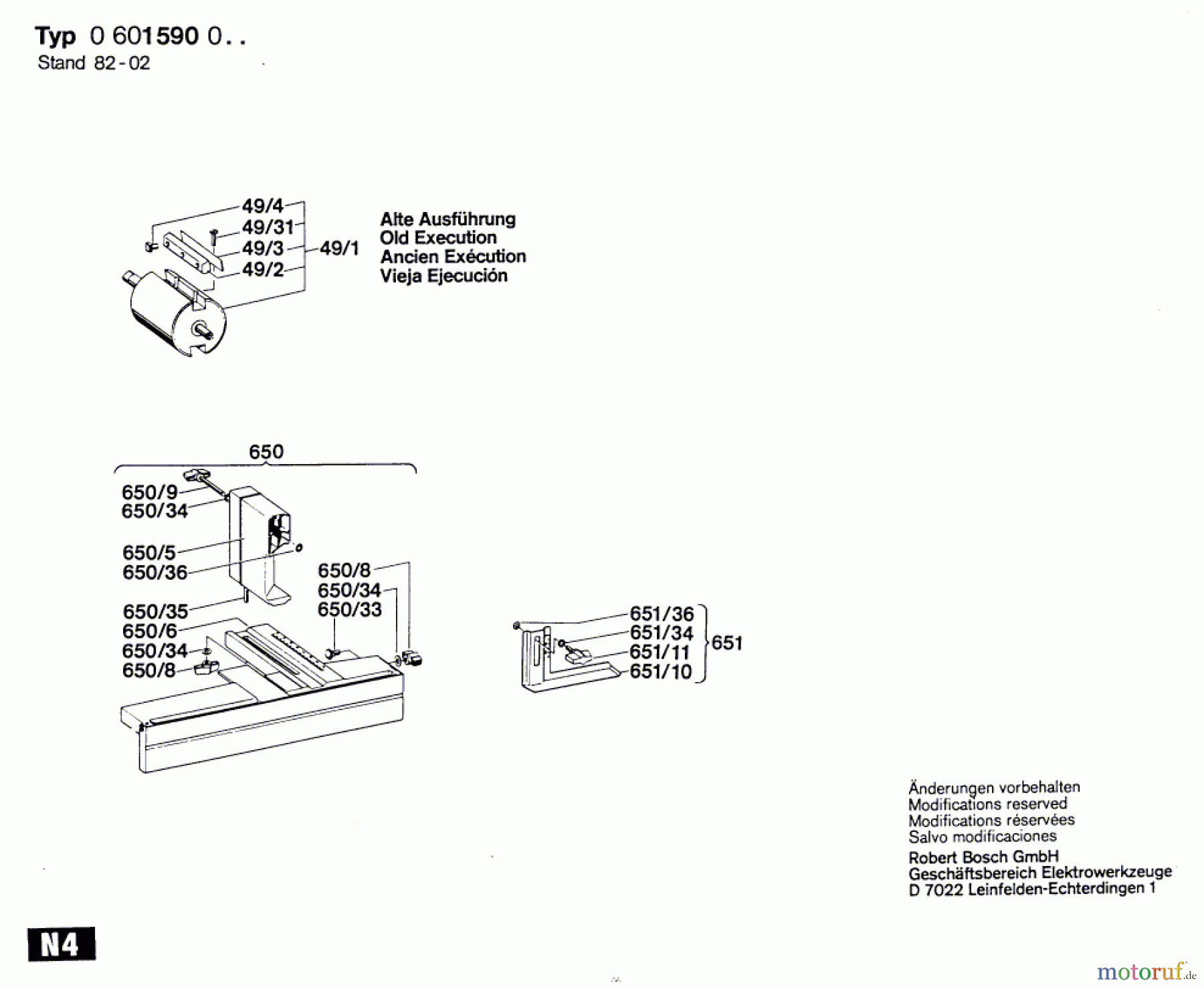  Bosch Werkzeug Handhobel ---- Seite 2