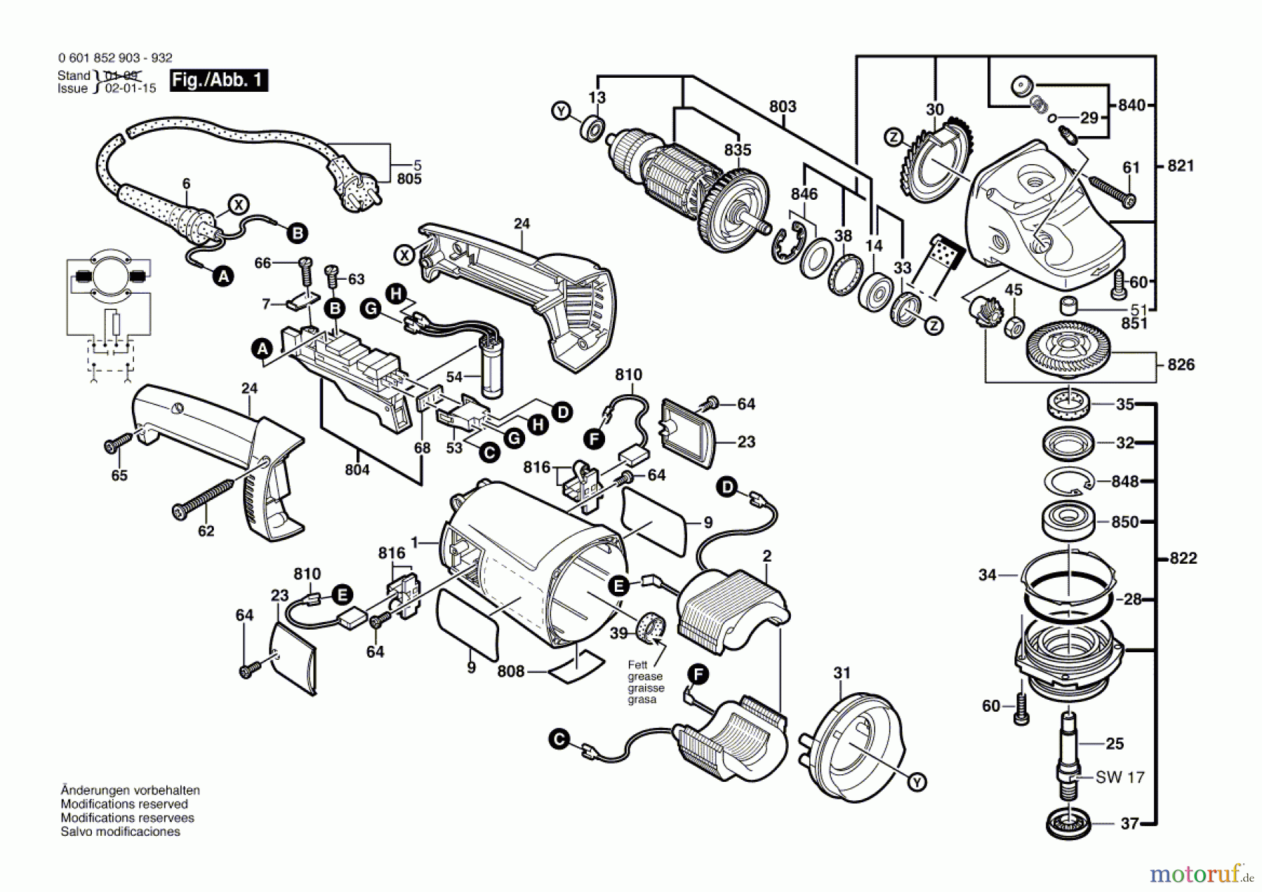  Bosch Werkzeug Winkelschleifer GWS 21-230 JH Seite 1