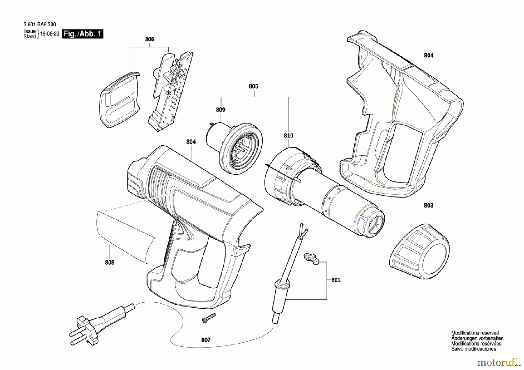 Bosch Werkzeug Heissluftgebläse GHG 23-66 Seite 1