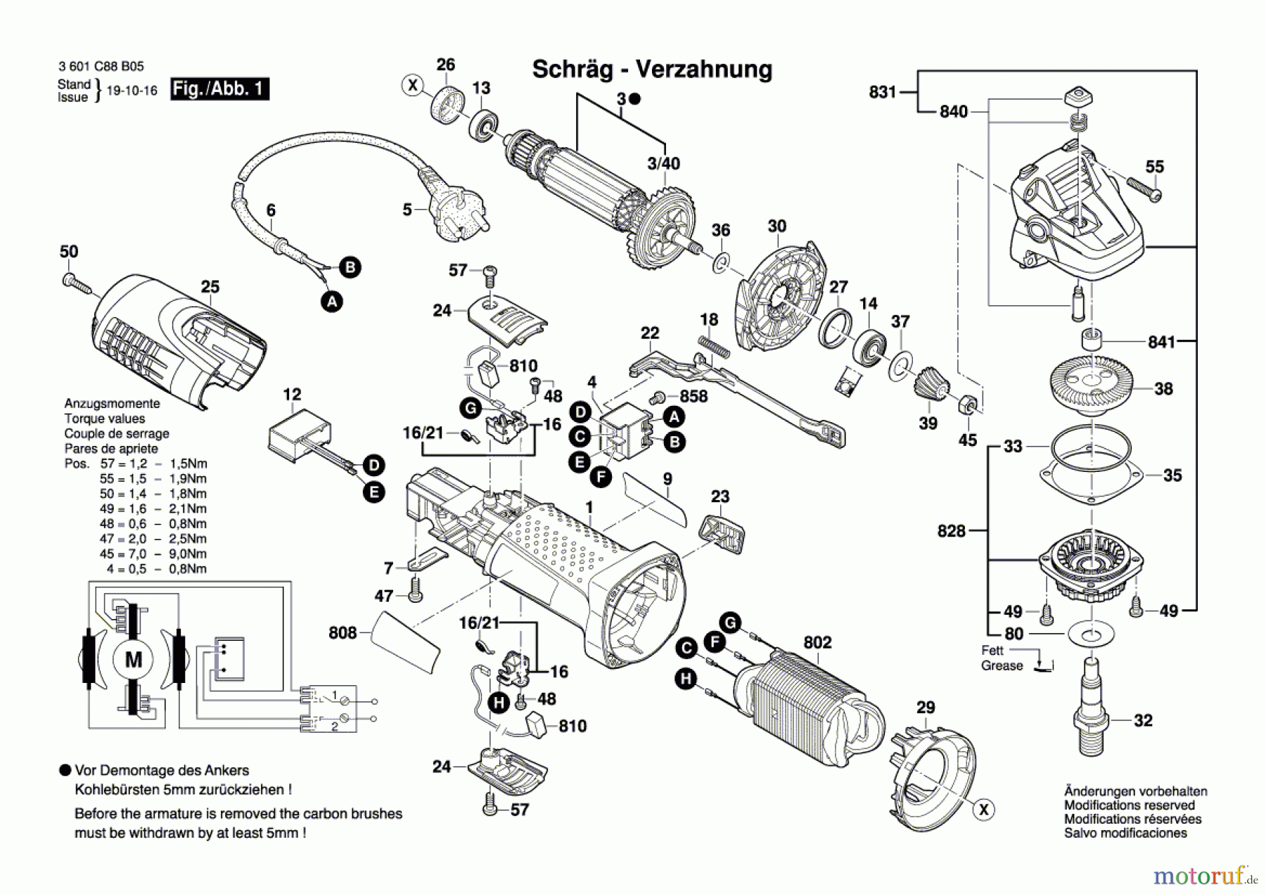  Bosch Werkzeug Winkelschleifer BAG-115-2 Seite 1