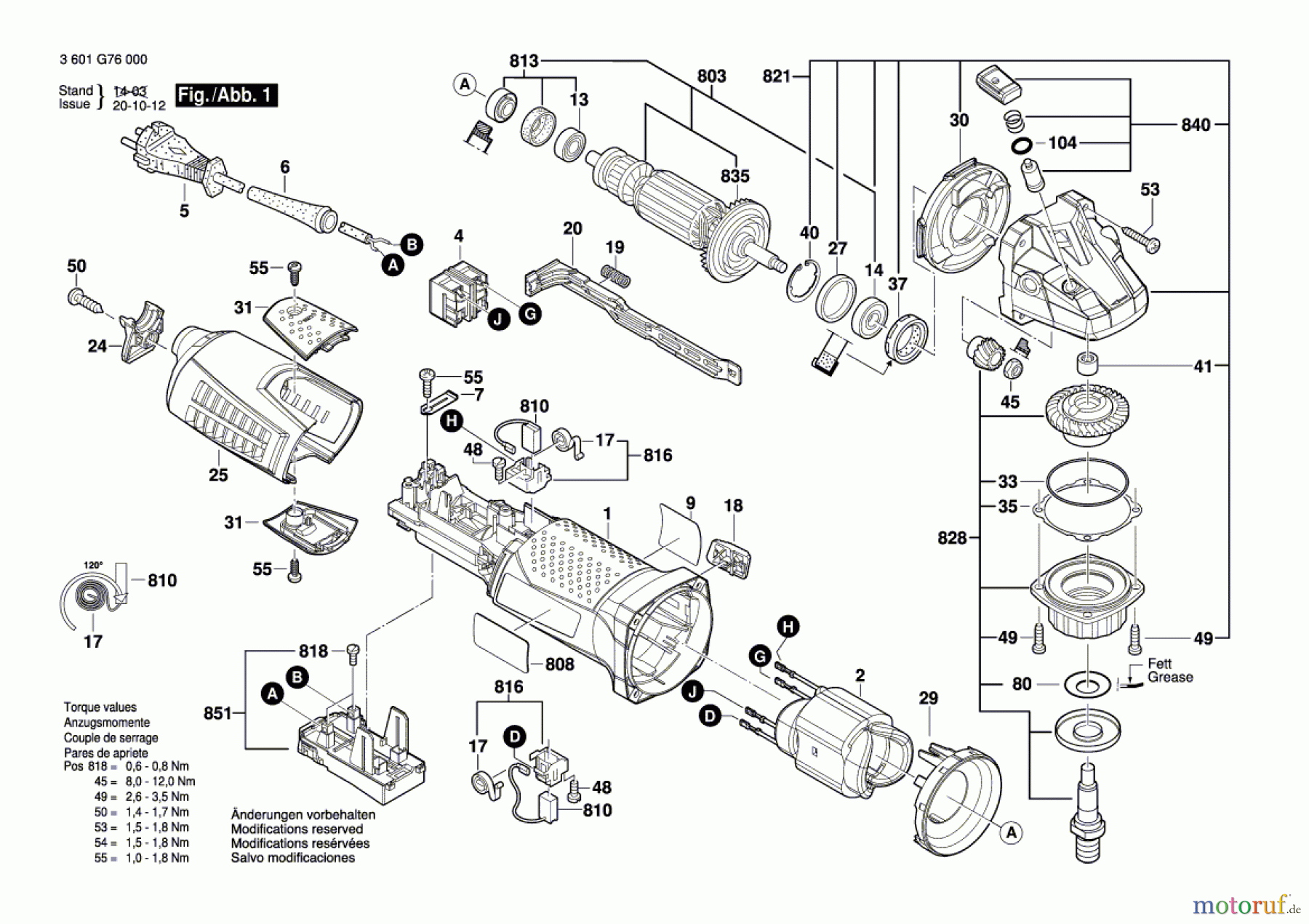  Bosch Werkzeug Betonschleifer GBR 15 CA Seite 1