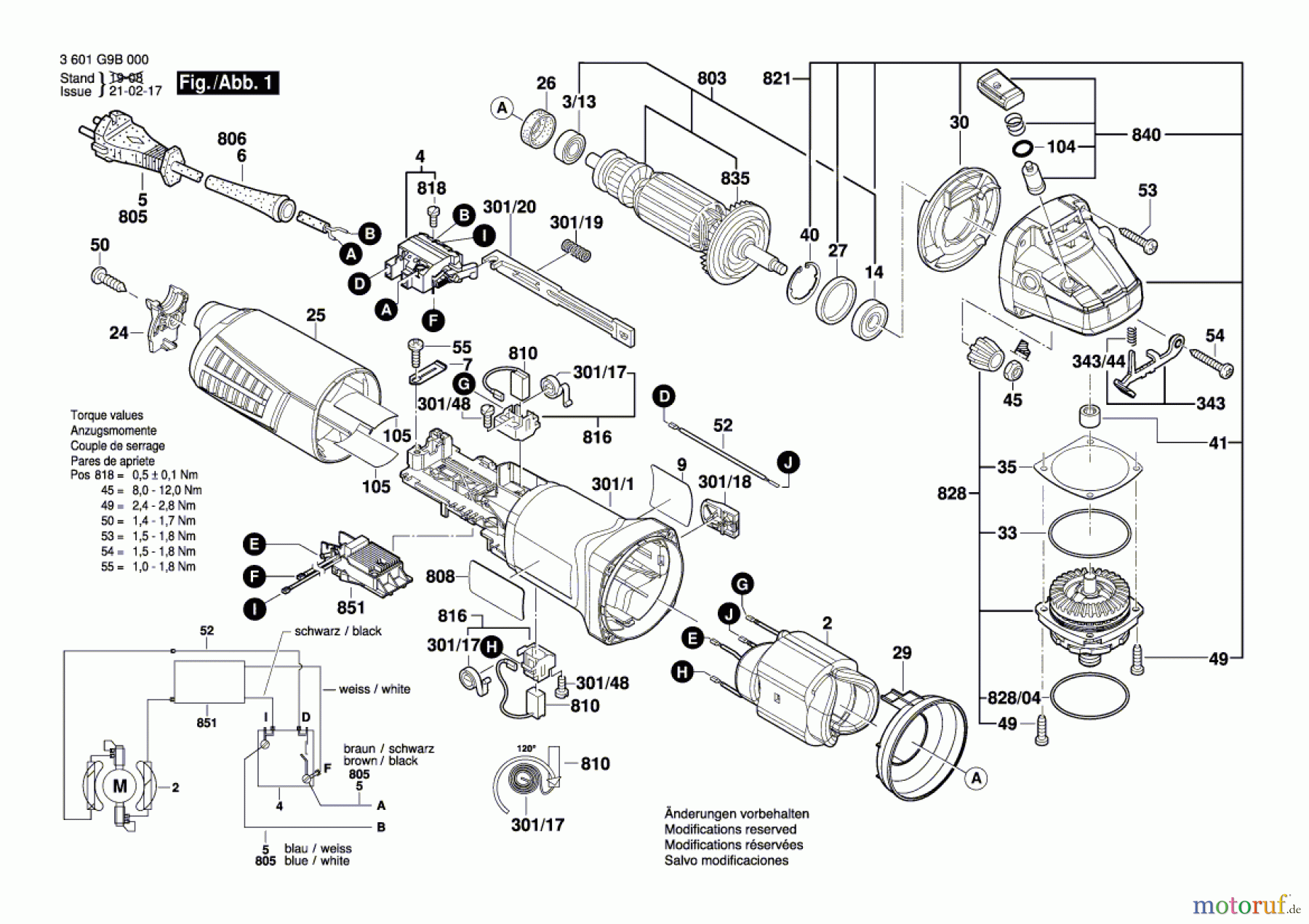  Bosch Werkzeug Winkelschleifer GWS 11-125 Seite 1
