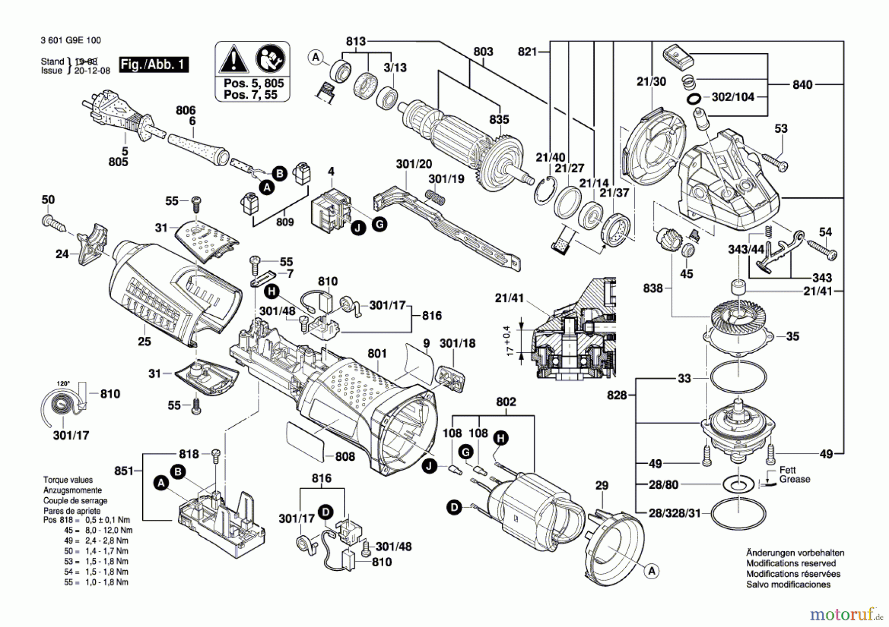  Bosch Werkzeug Winkelschleifer GWS 13-125 CIX Seite 1