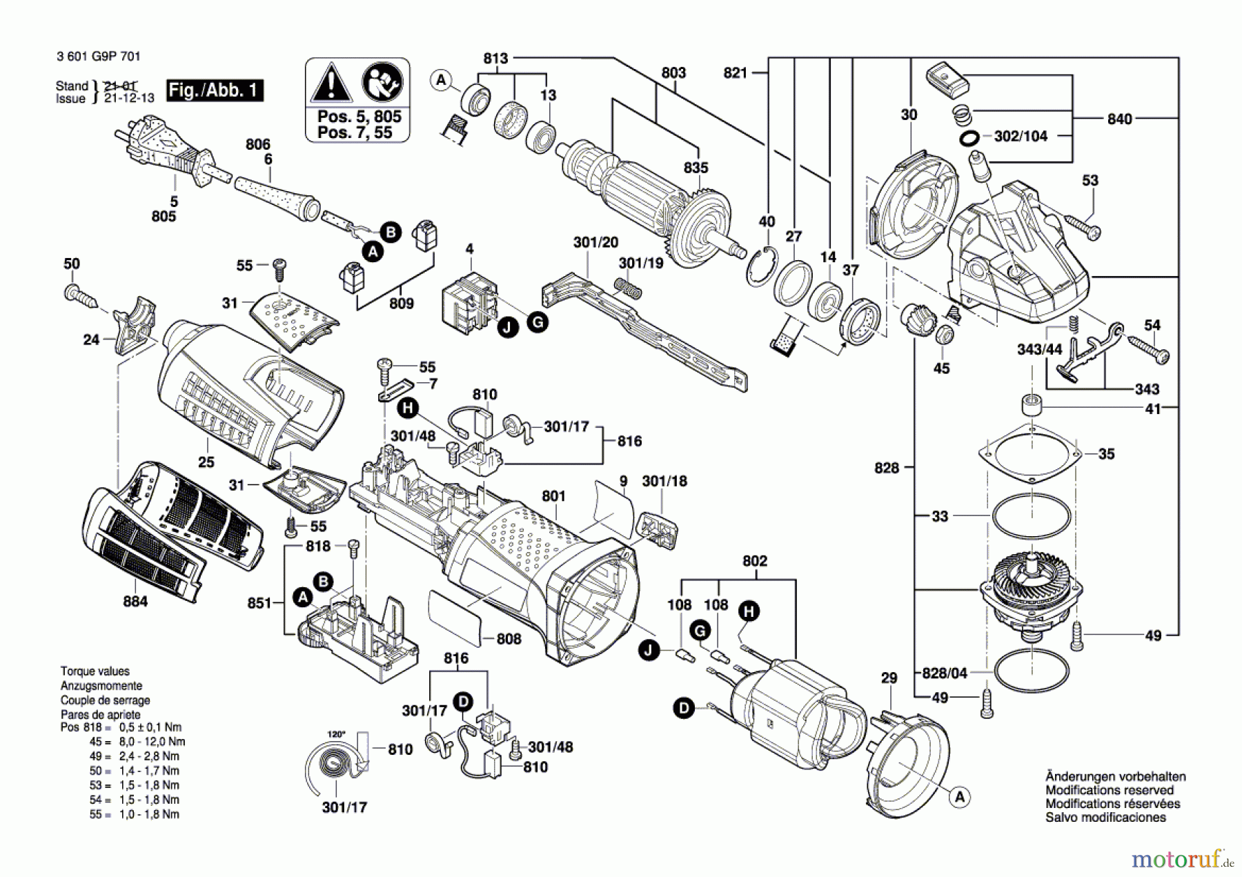  Bosch Werkzeug Winkelschleifer GWS19 CIE 125mm (3M) Seite 1