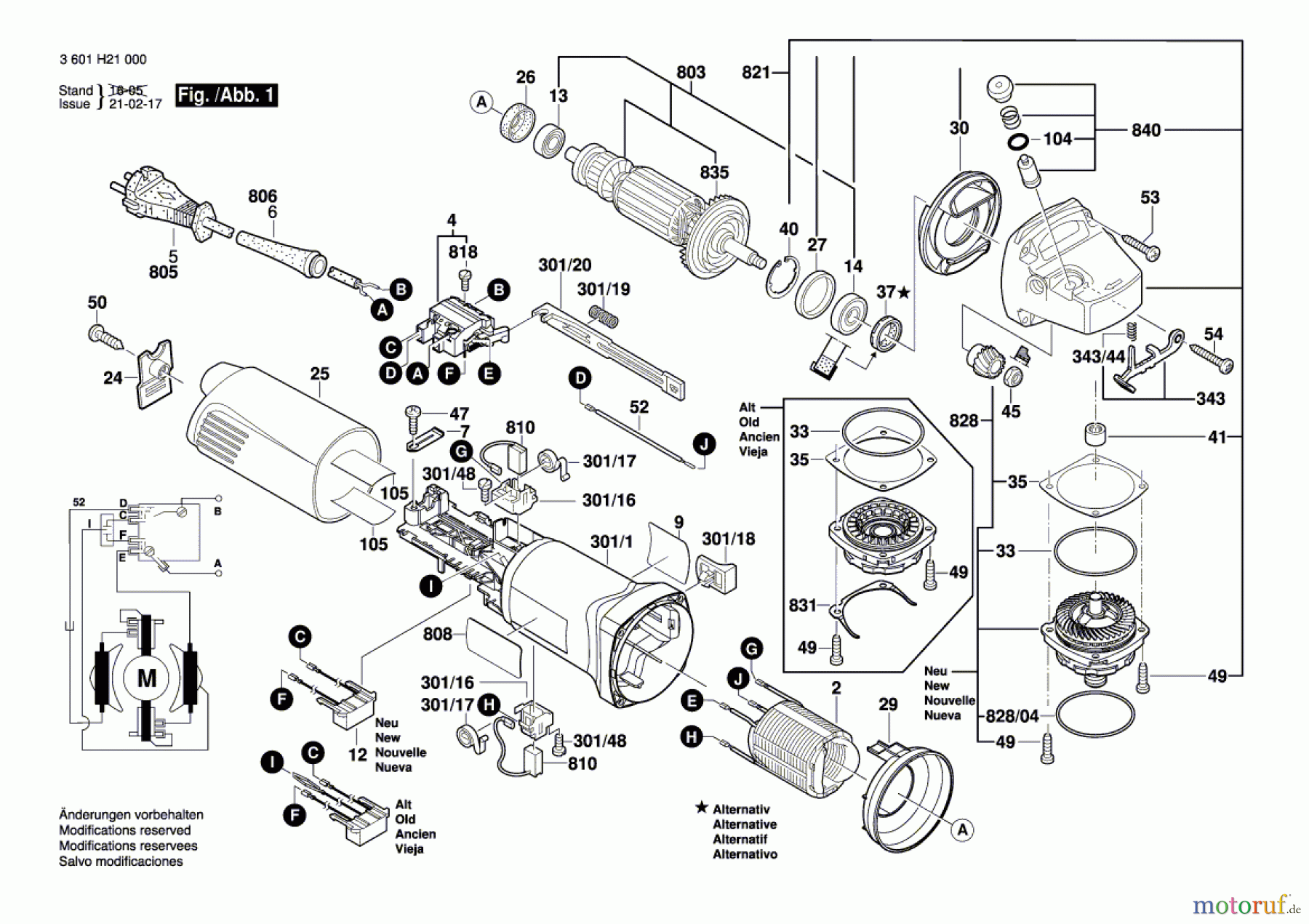  Bosch Werkzeug Winkelschleifer GWS 10-125 Seite 1