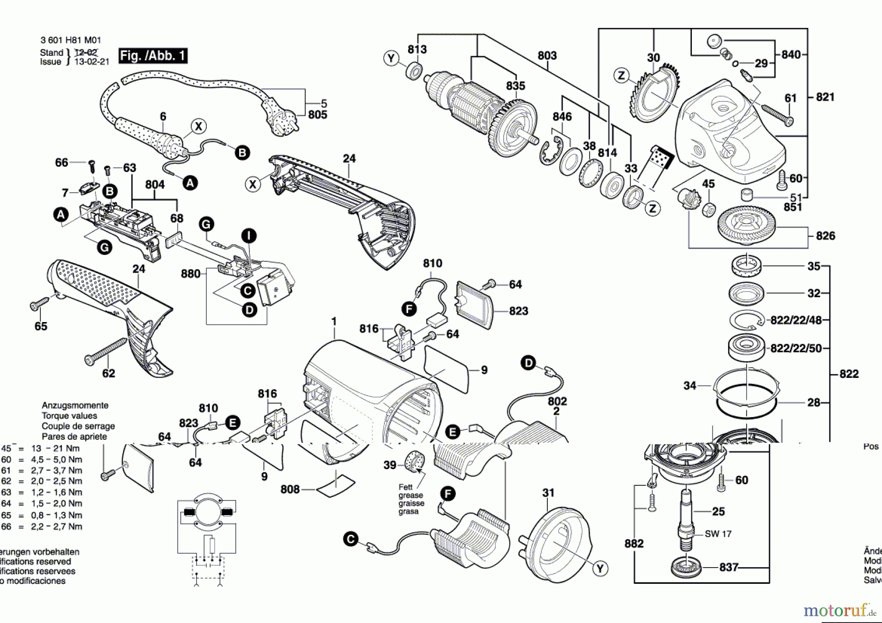  Bosch Werkzeug Winkelschleifer GWS 230 JH Seite 1