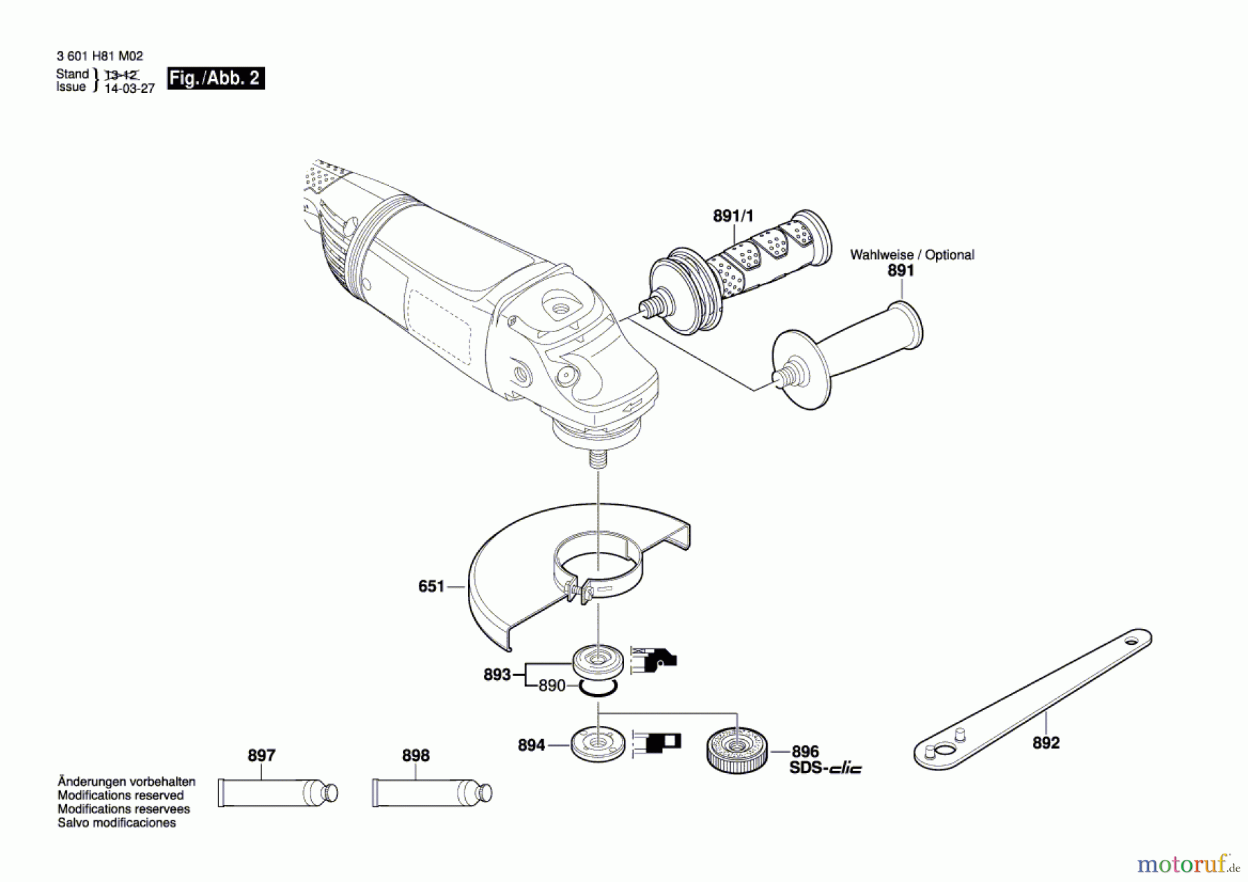  Bosch Werkzeug Winkelschleifer GWS 22-180 JH Seite 2
