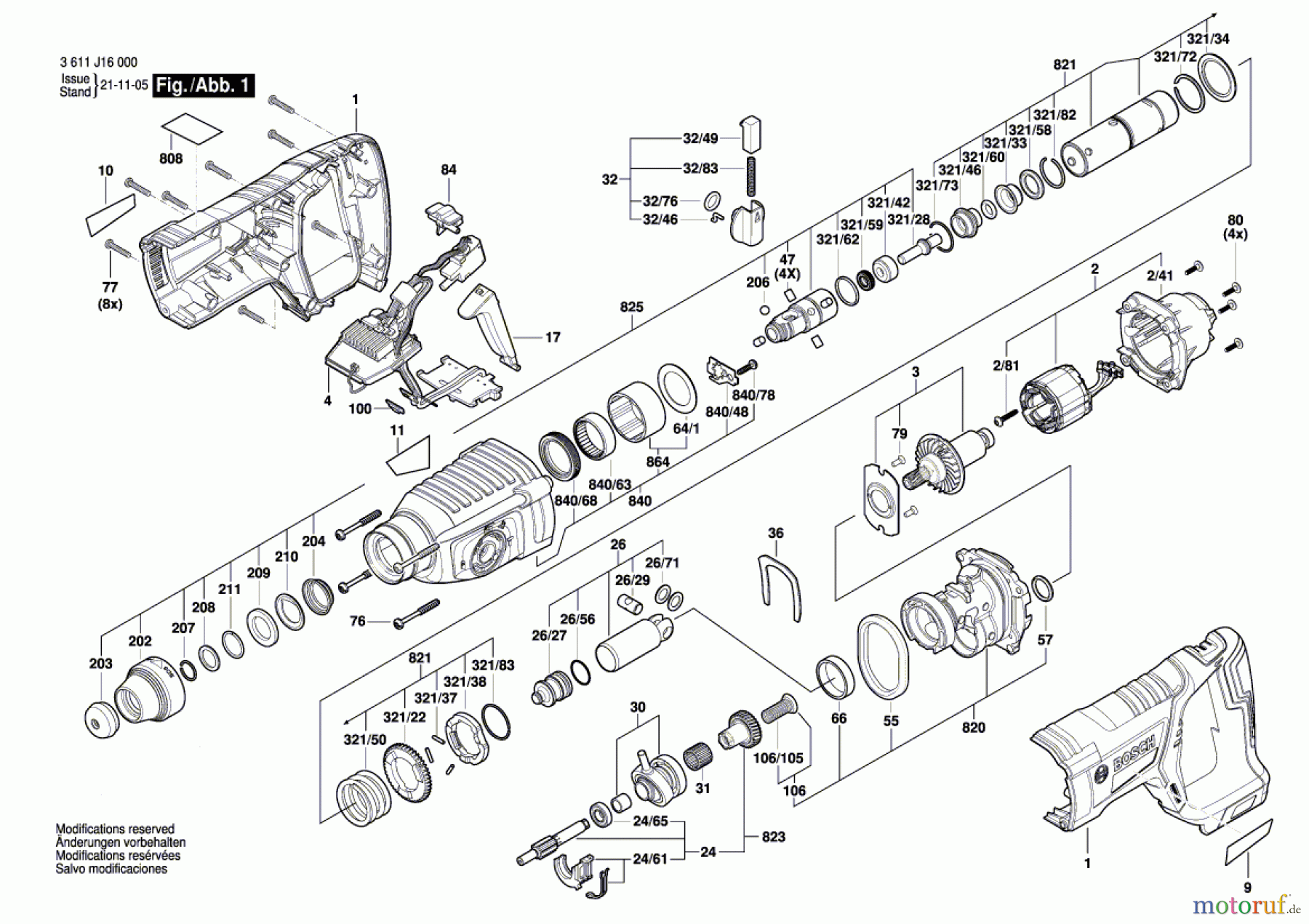  Bosch Werkzeug Bohrhammer GBH 18V-26D Seite 1