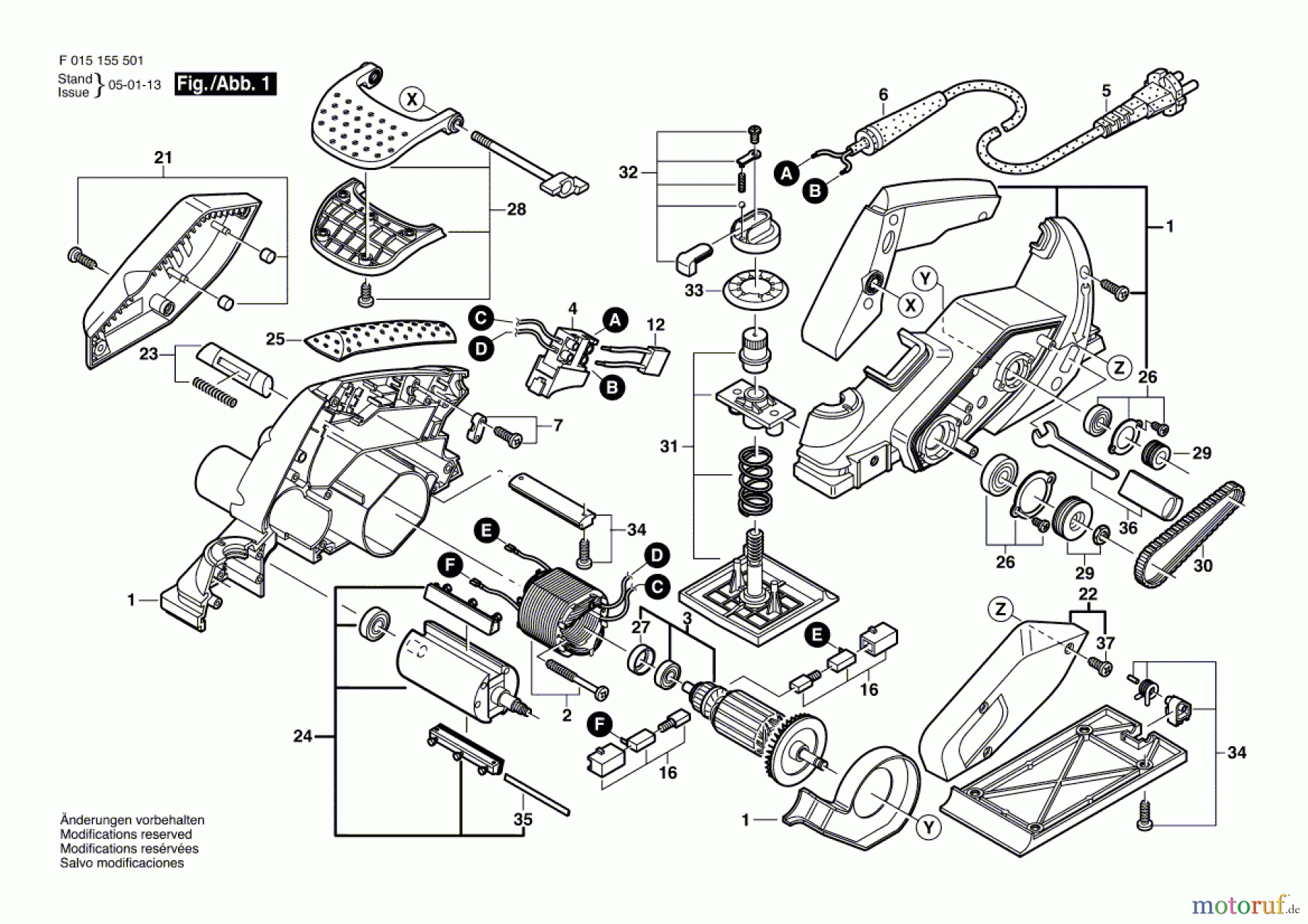  Bosch Werkzeug Handhobel 1560 Seite 1