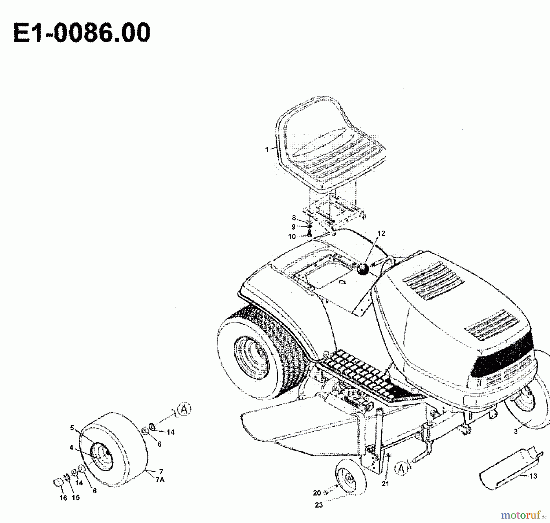  Gutbrod Lawn tractors 1114 AWS 00097.01  (1992) Seat