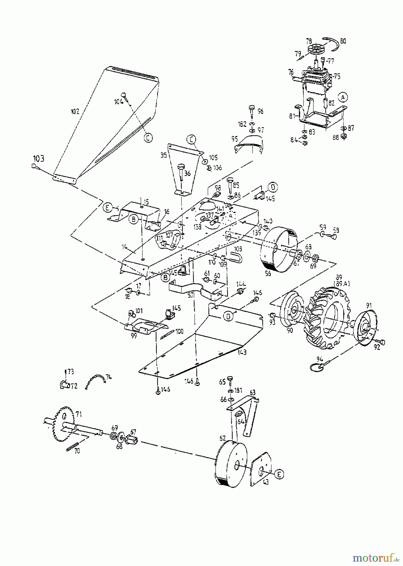  Gutbrod Cutter bar mower BM 700 17A-700-604  (2000) Drive system, Wheels