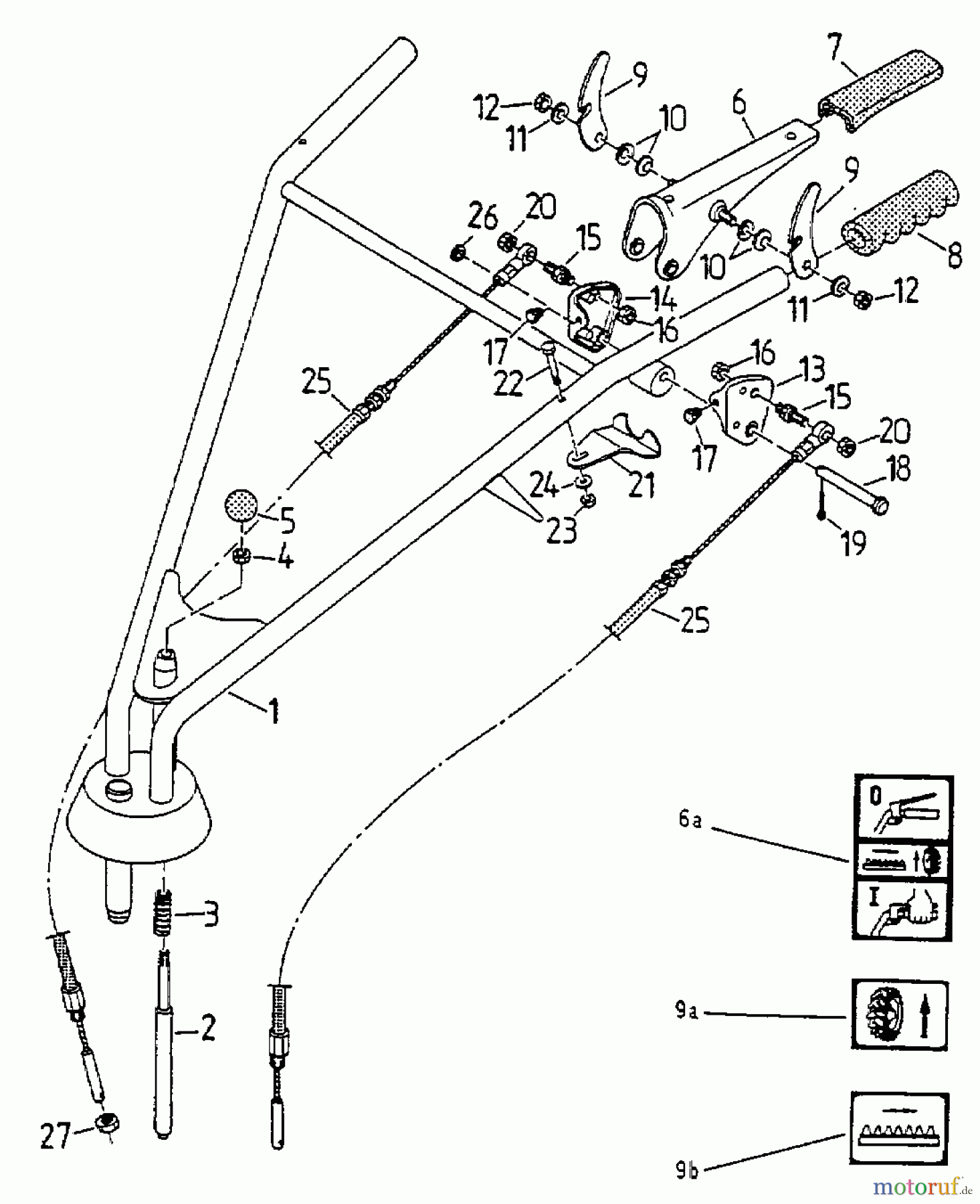  Gutbrod Cutter bar mower BM 107 17A-107-604  (2000) Handle